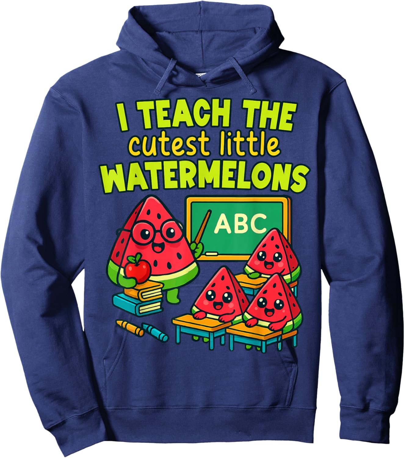 Teacher Back to School Teach Cutest Little Watermelons 2nd Hoodie - Hoodie | Navy
