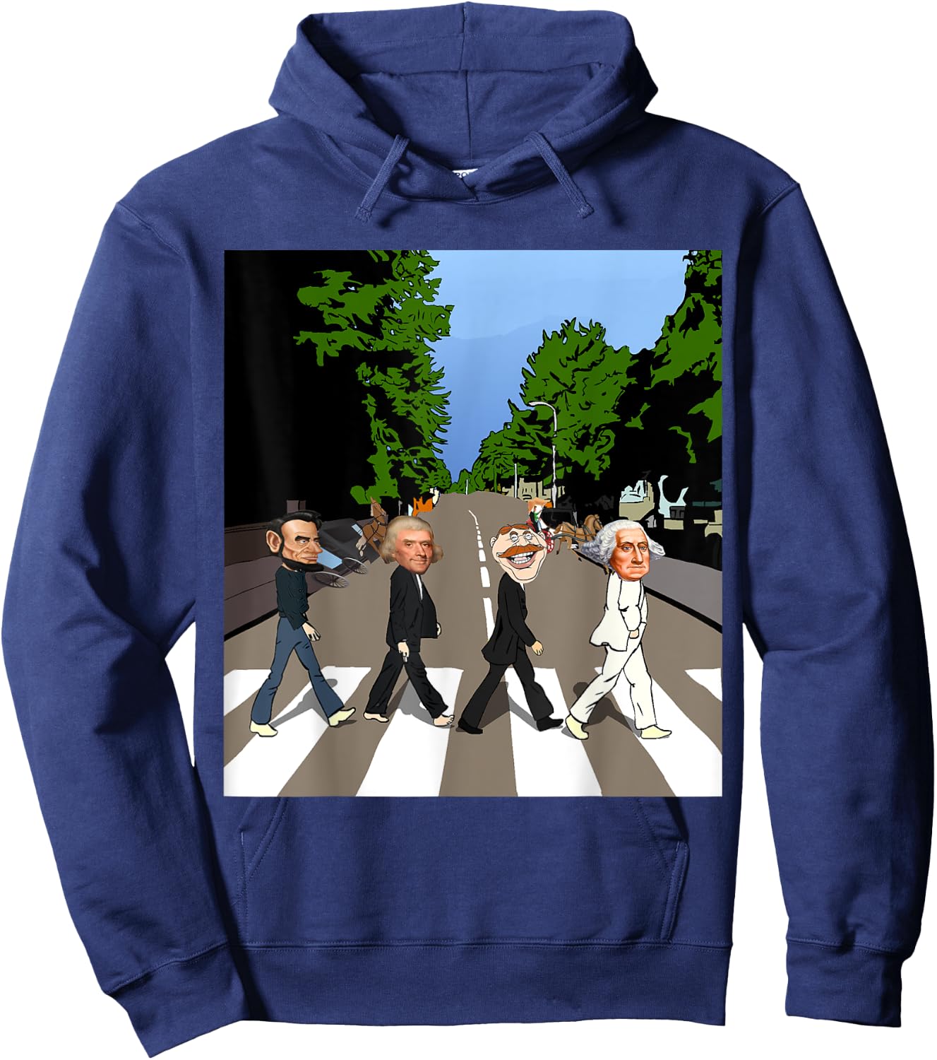 Presidents Day Shirt Lincoln, Washington,Jefferson,Theodore Hoodie - Hoodie | Navy