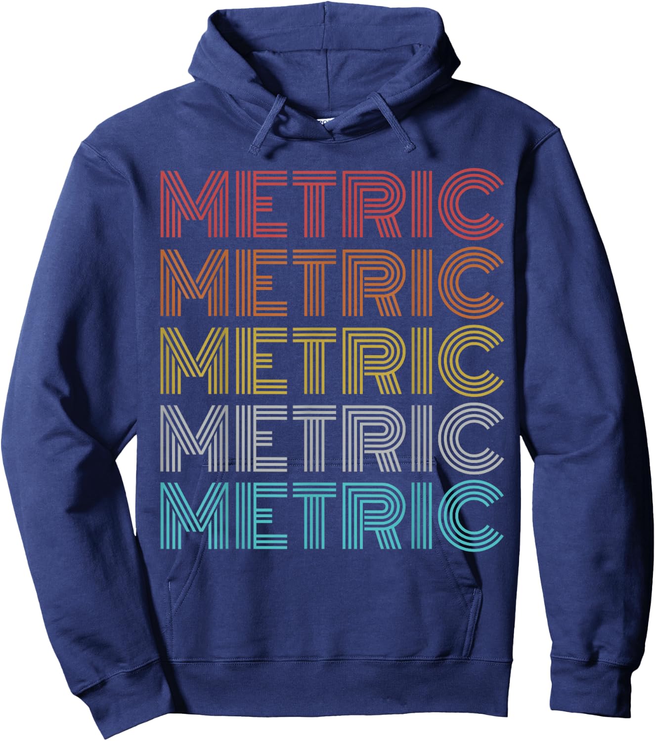 Retro Vintage Metric Hoodie - Hoodie | Navy