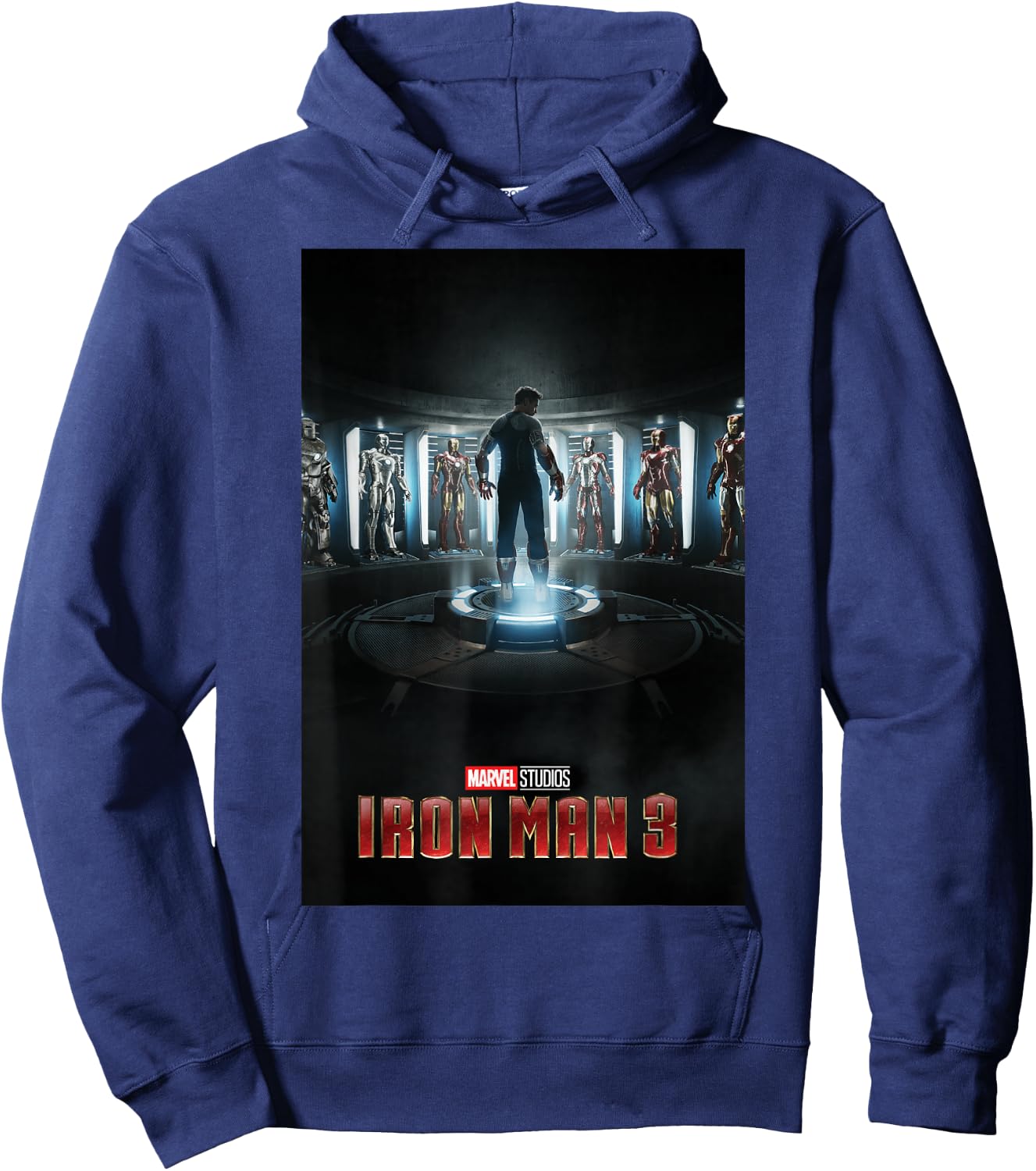 Marvel Studios Iron Man 3 Movie Poster Graphic Hoodie - Hoodie | Navy