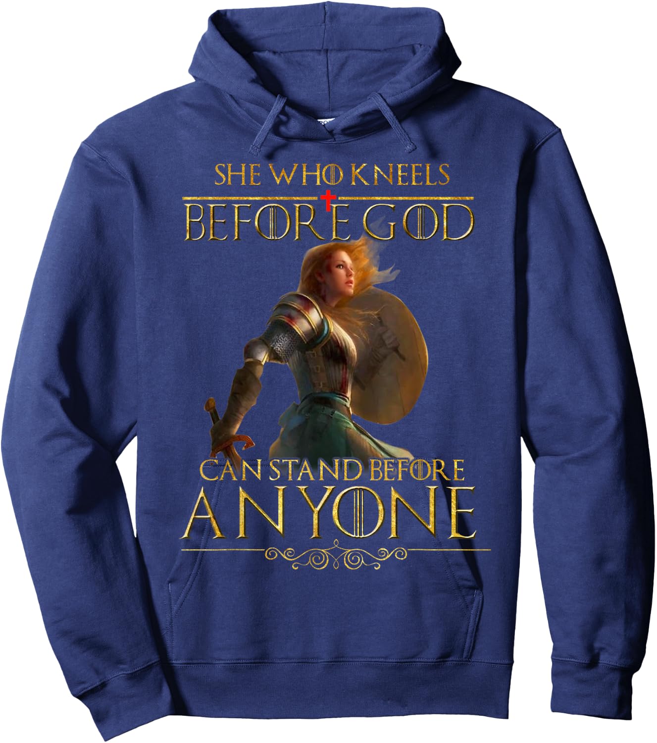 Knight Templar - She Who Kneels Before shirt Hoodie - Hoodie | Navy