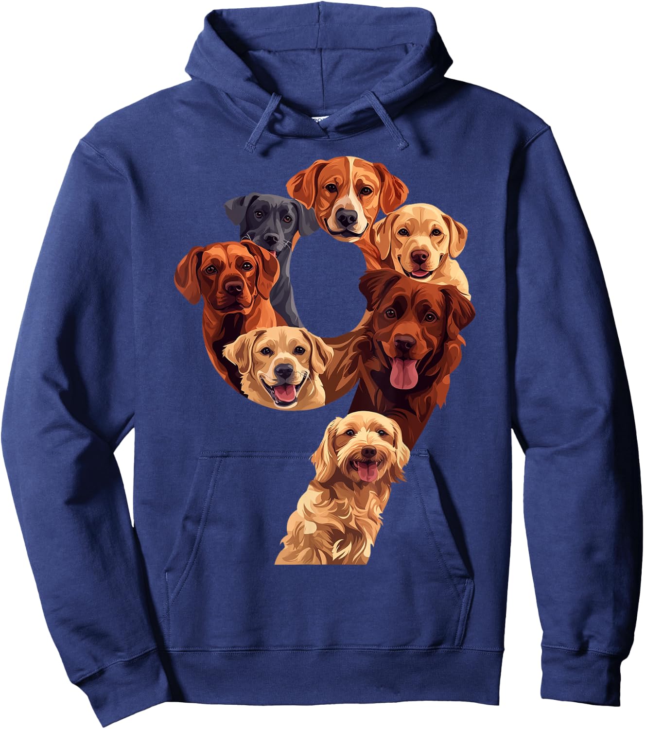 Fun 9th Birthday Dog Puppy Themed 9 Years Old Kids Boys Girl Hoodie - Hoodie | Navy