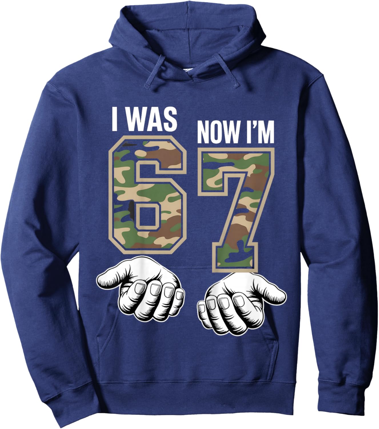 I was 6 Now Im 7 Year Old Camouflage 7 Birthday 6 7 Birthday Hoodie - Hoodie | Navy