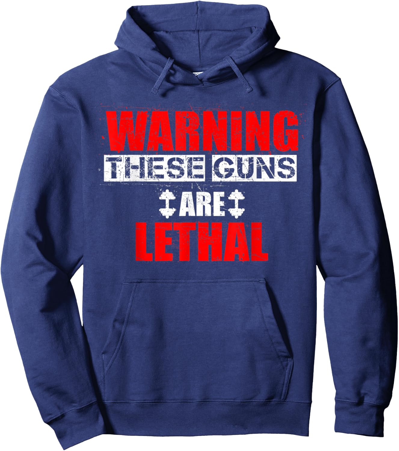 Lethal Guns | Funny Fitness Gym Workout Bodybuilding Hoodie - Hoodie | Navy
