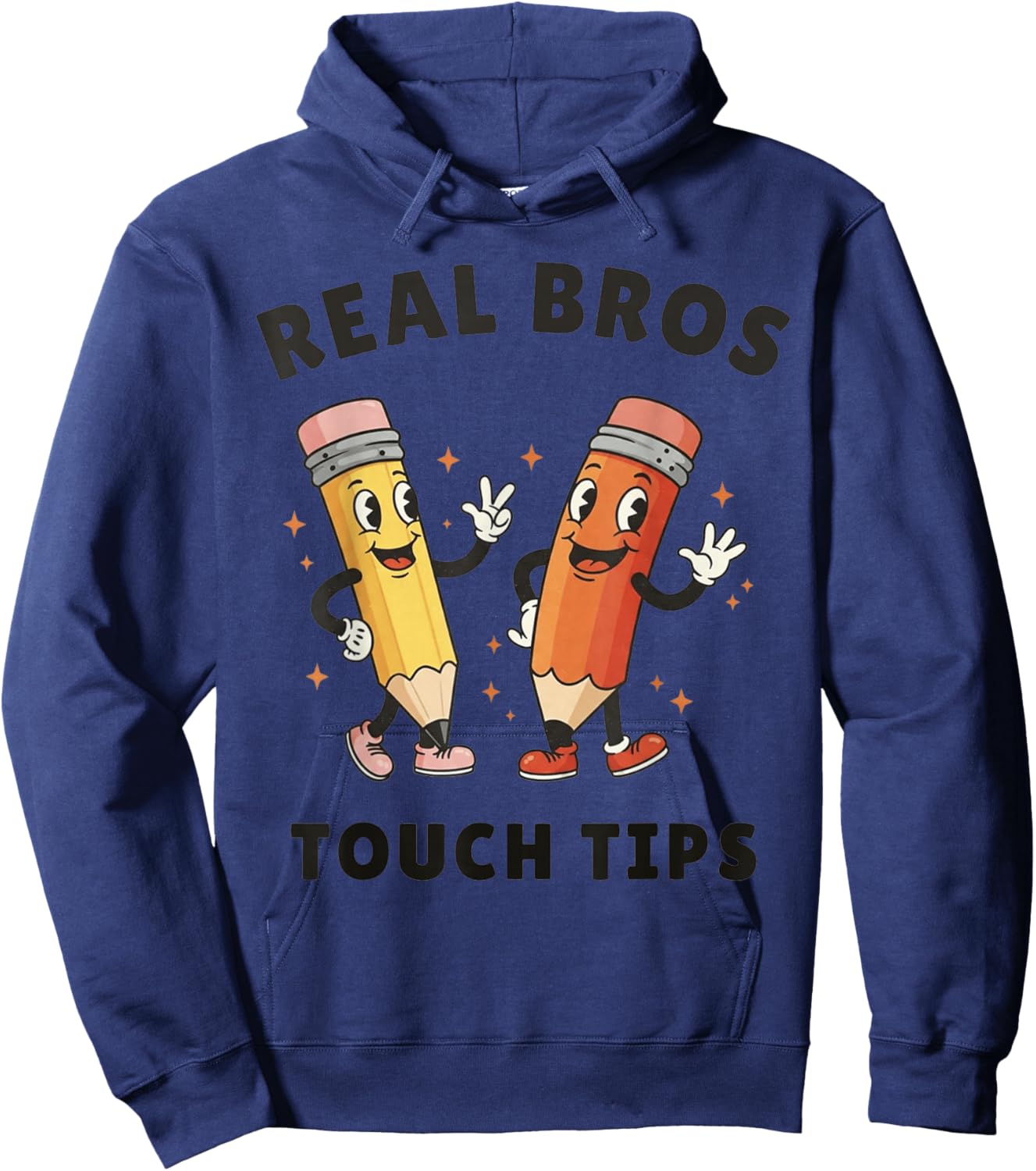 Real Bros Touch Tips Funny Meme Cute Hoodie - Hoodie | Navy