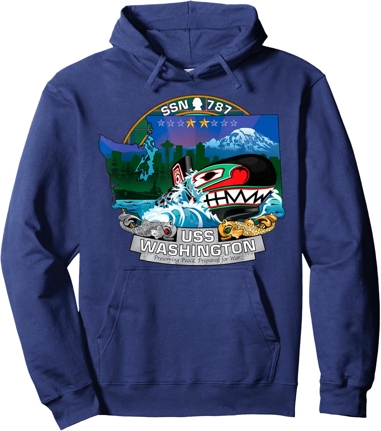 Submarine Veteran SSN-787 USS Washington U-boat Gift Hoodie - Hoodie | Navy