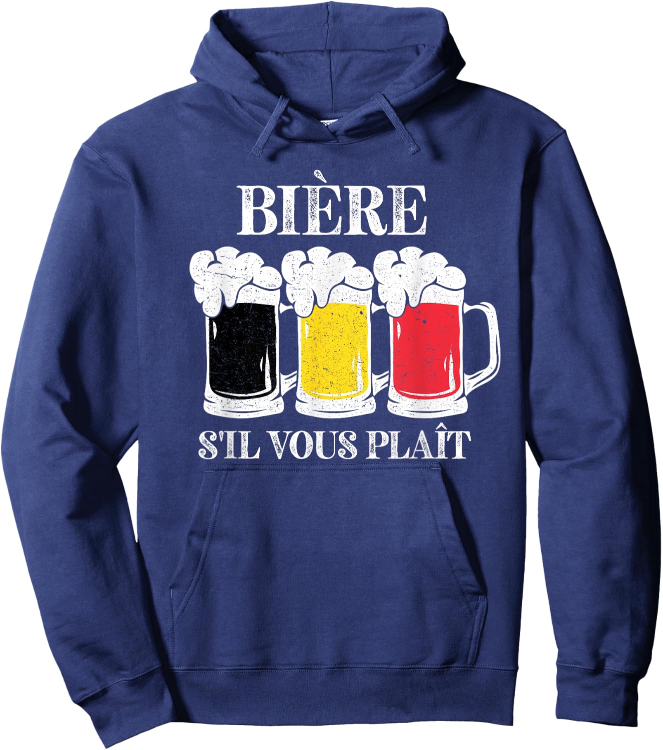 Bière S'il Vous Plaît Funny Belgium Party Belgian Beer Fest Hoodie - Hoodie | Navy
