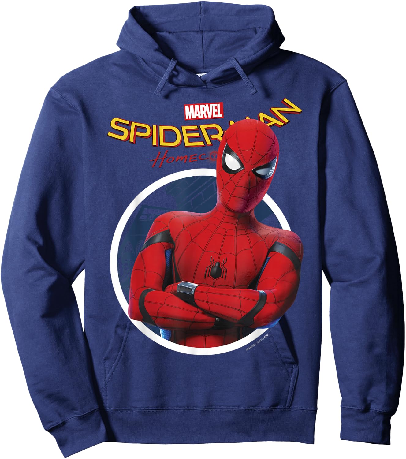 Marvel Spider-Man Homecoming Cross-Armed Evil Eye Hoodie - Hoodie | Navy
