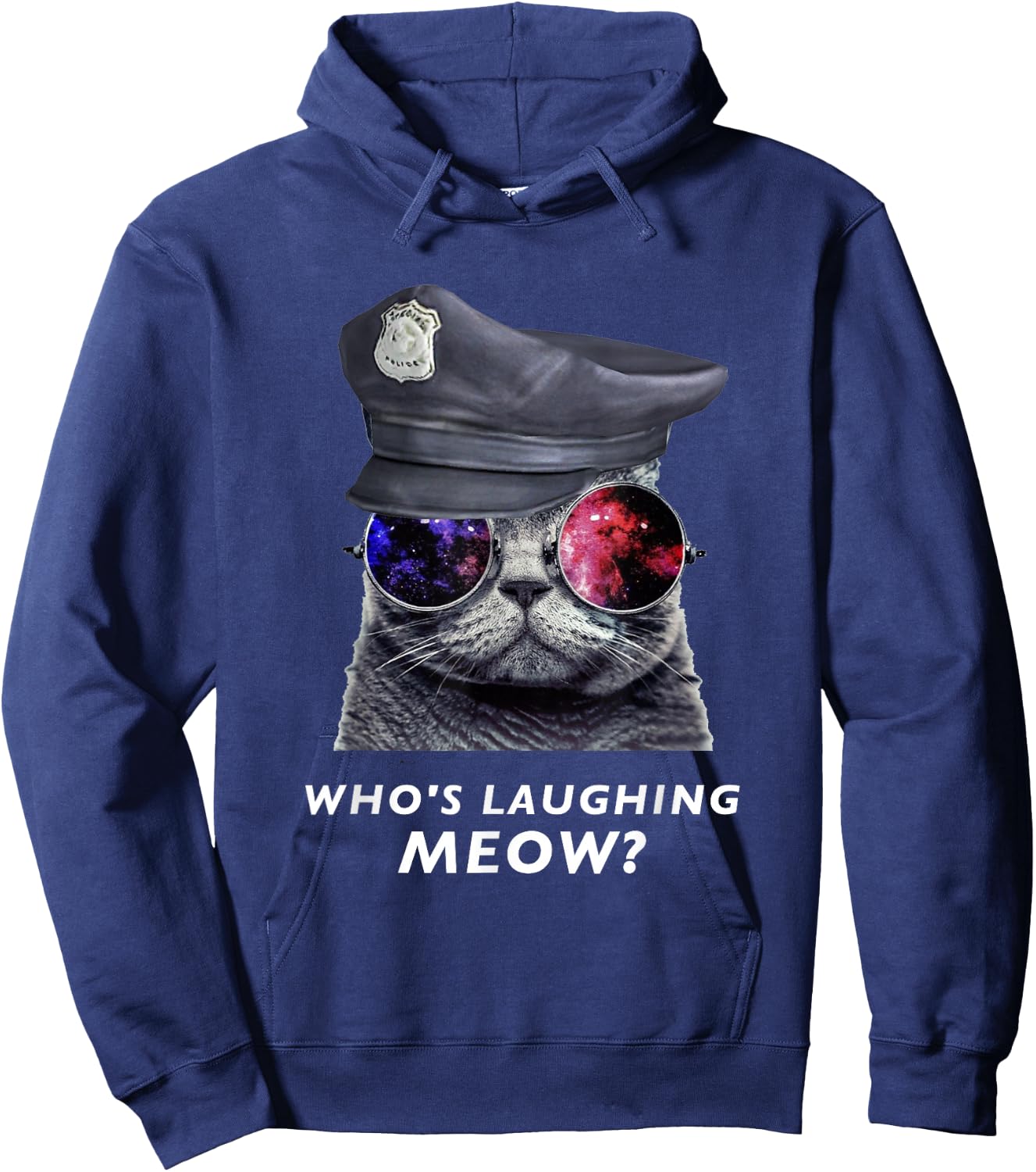 Who's Laughing Meow Shirt - Funny Cat Hoodie - Hoodie | Navy