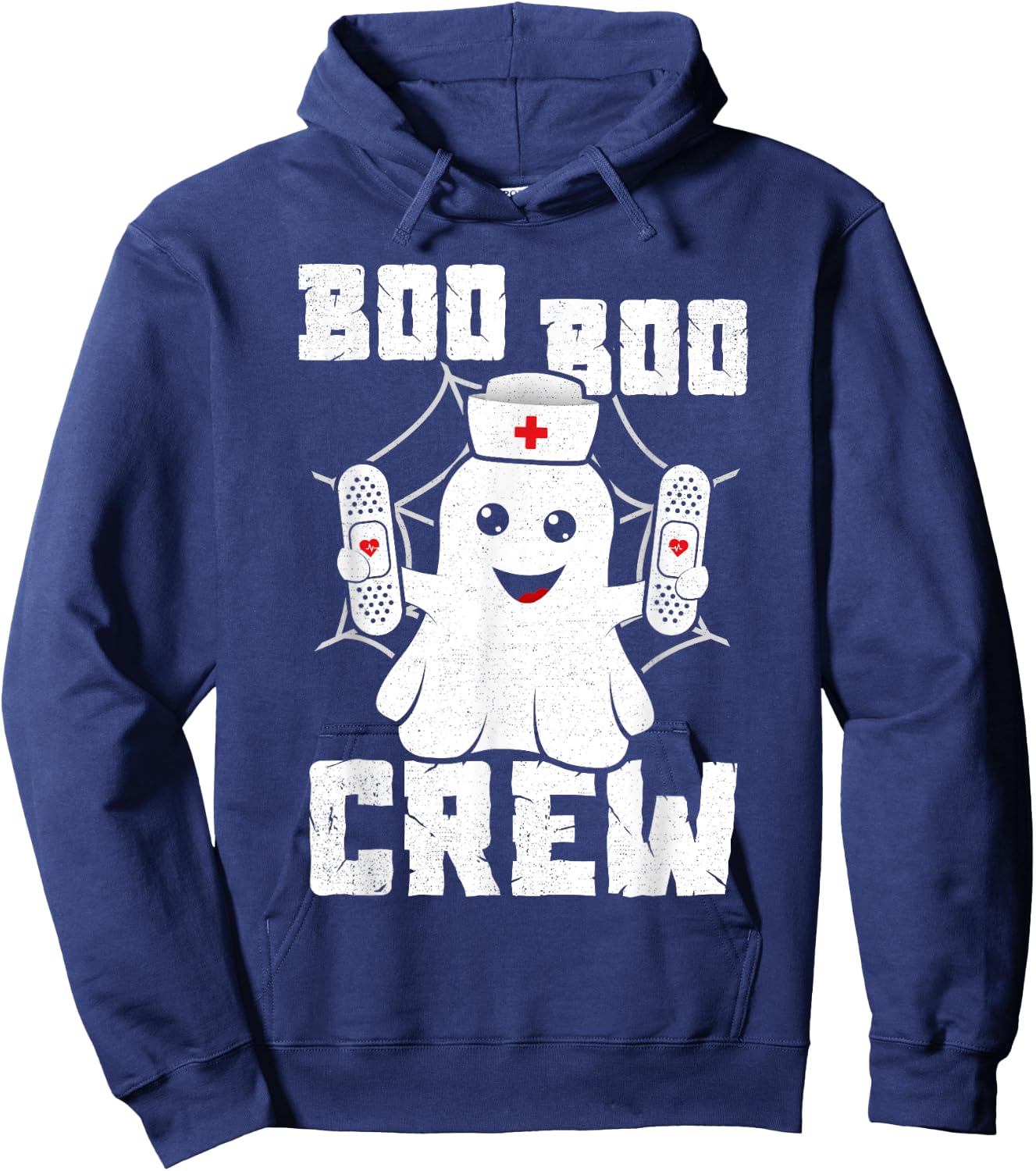 Boo Boo Crew Shirt Ghost Nurse Costume Girls Funny Halloween Hoodie - Hoodie | Navy