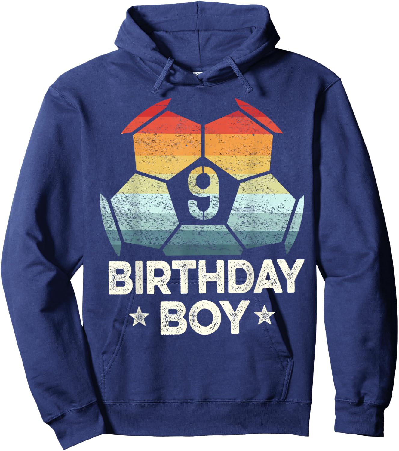 9 Year Old Soccer Player Gifts 9th Birthday Boy Ninth Bday Hoodie - Hoodie | Navy