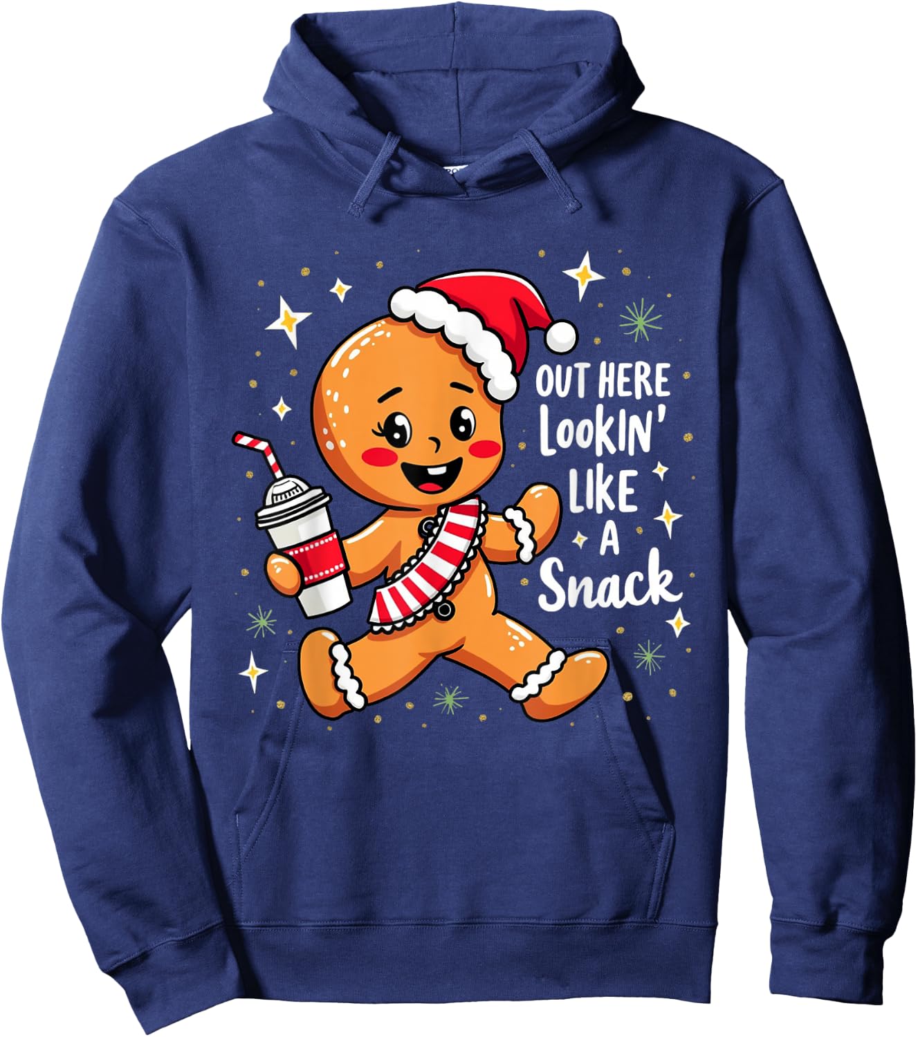 out here looking like a snack christmas funny BouJee Xmas Hoodie - Hoodie | Navy