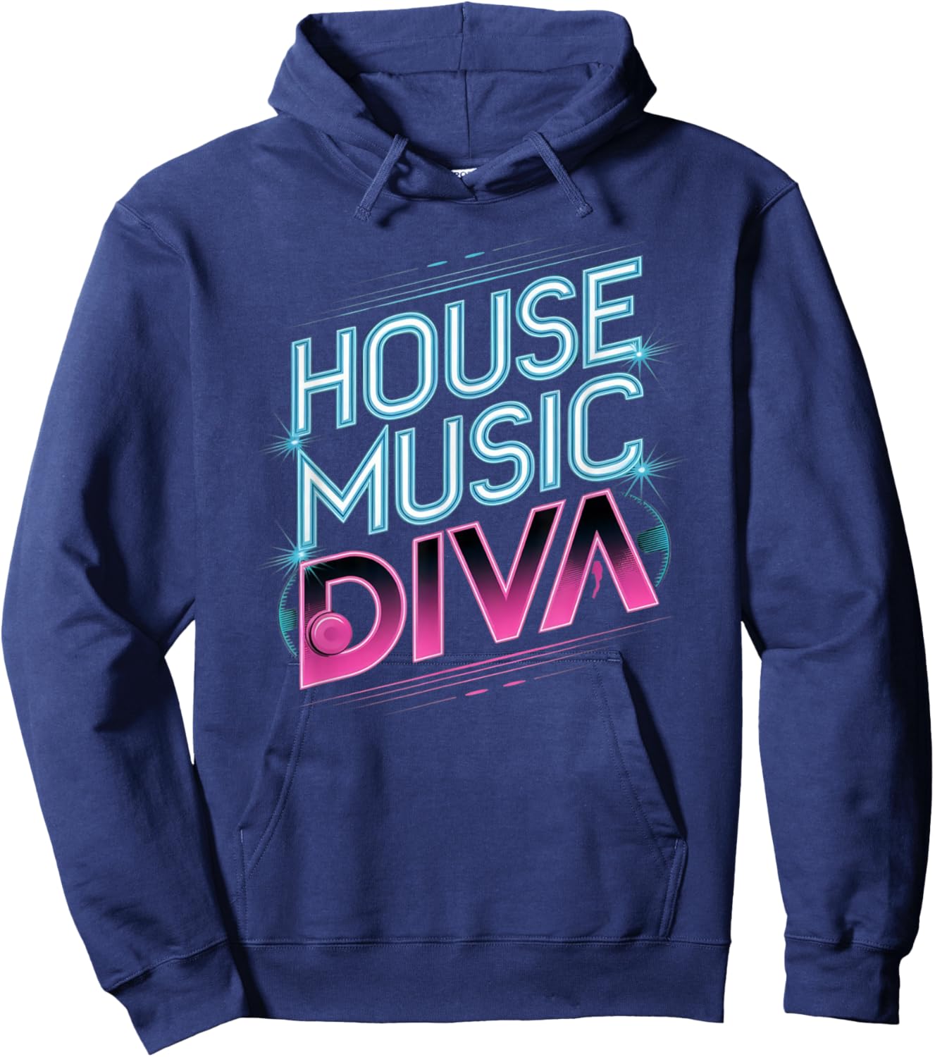 House Music Diva Hoodie - Hoodie | Navy