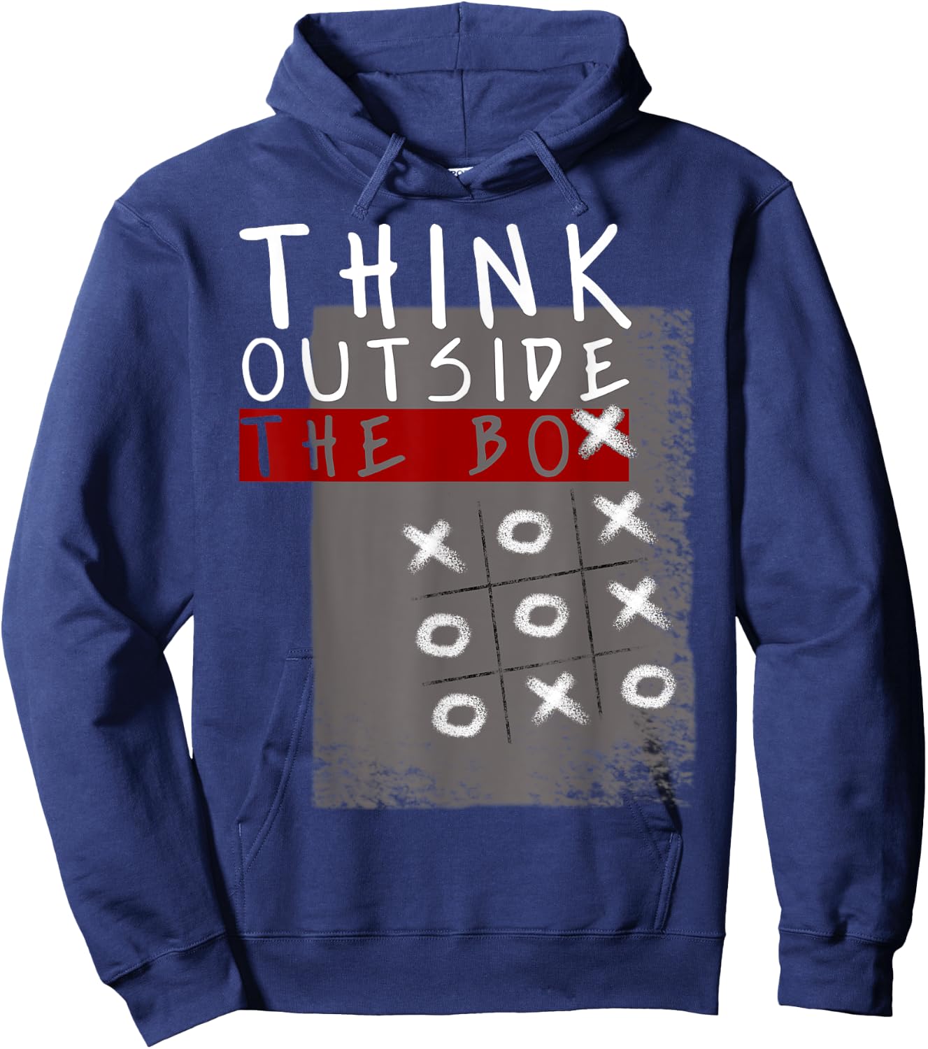 Think Outside The Box Funny Tic Tac Toe Geeks Gift Hoodie - Hoodie | Navy
