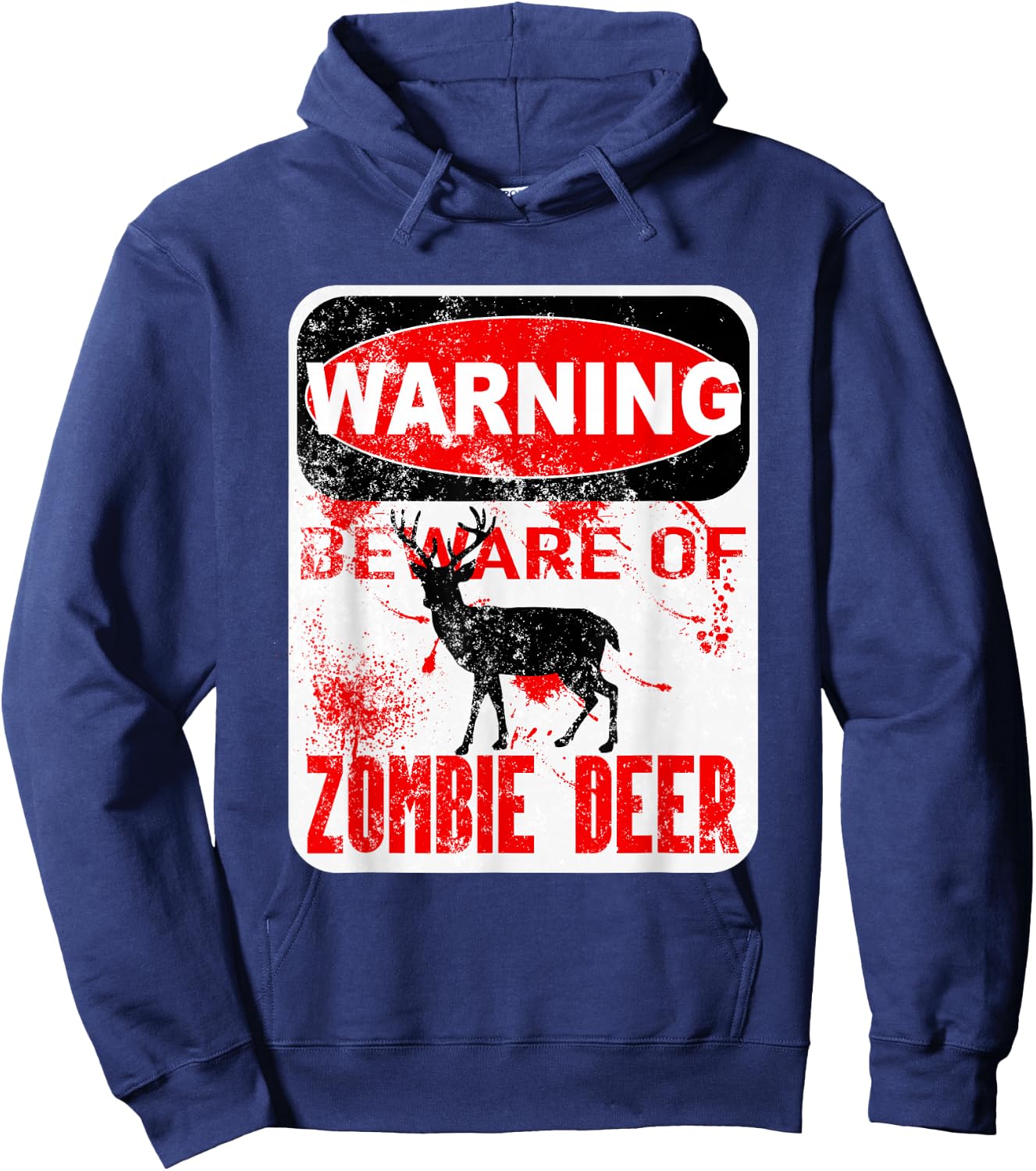 Zombie Deer Hunting Disease Apocalypse T Shirt Hoodie - Hoodie | Navy