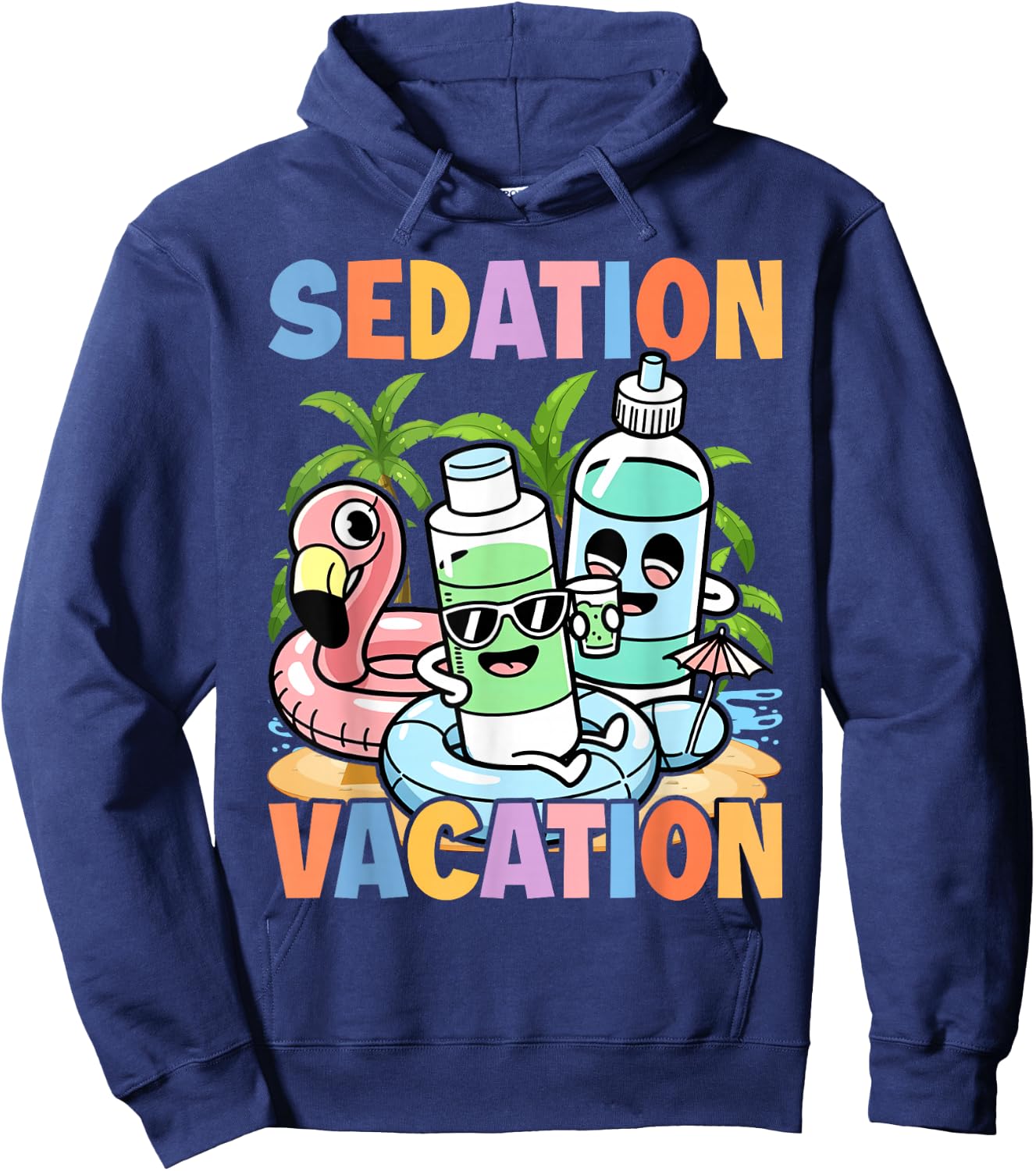 Women ICU Nurse Sedation Vacation Emergency Medicine ER ED Hoodie - Hoodie | Navy