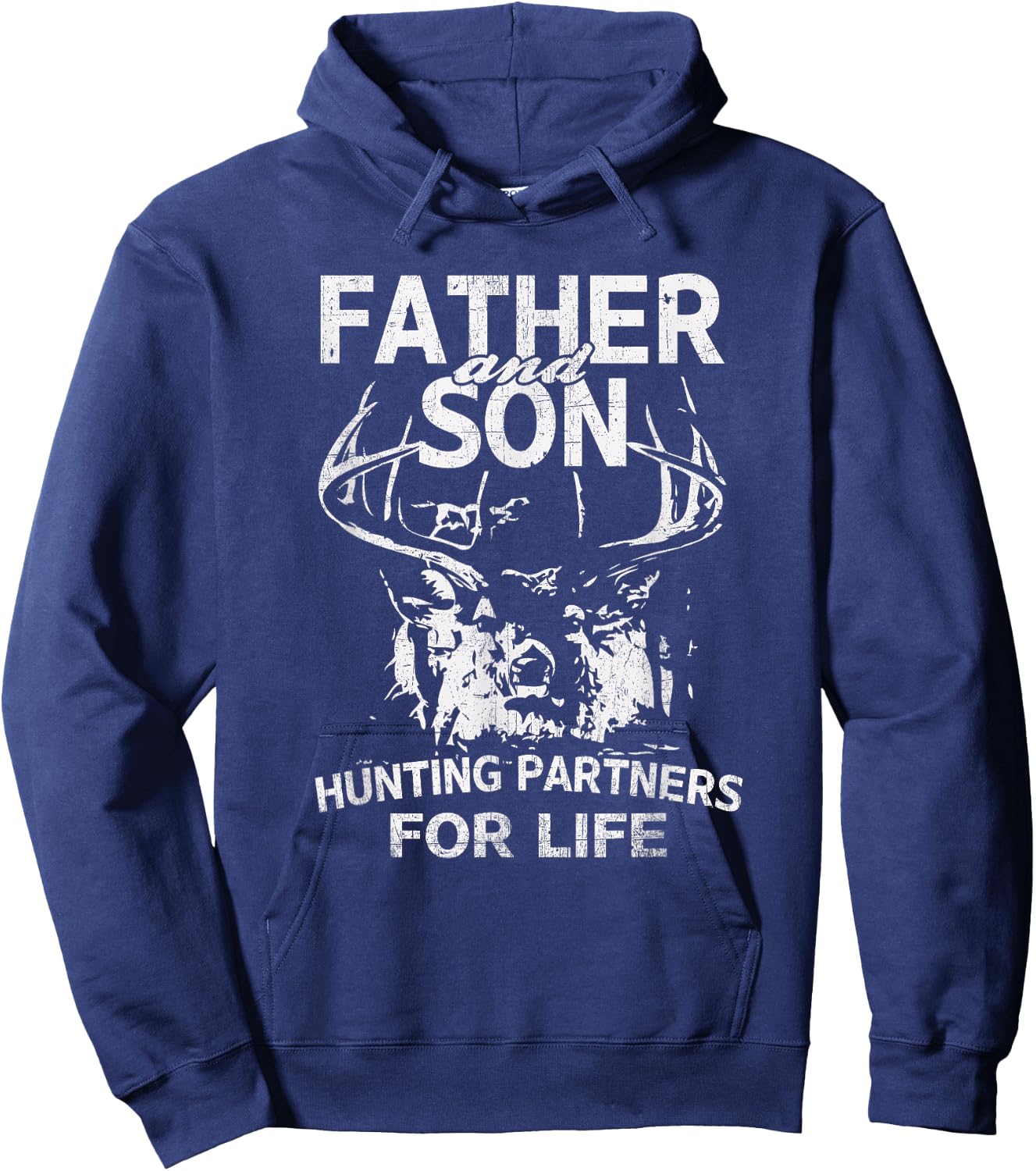 Father Son Hunting Partners for Life Trophy Buck Hoodie - Hoodie | Navy