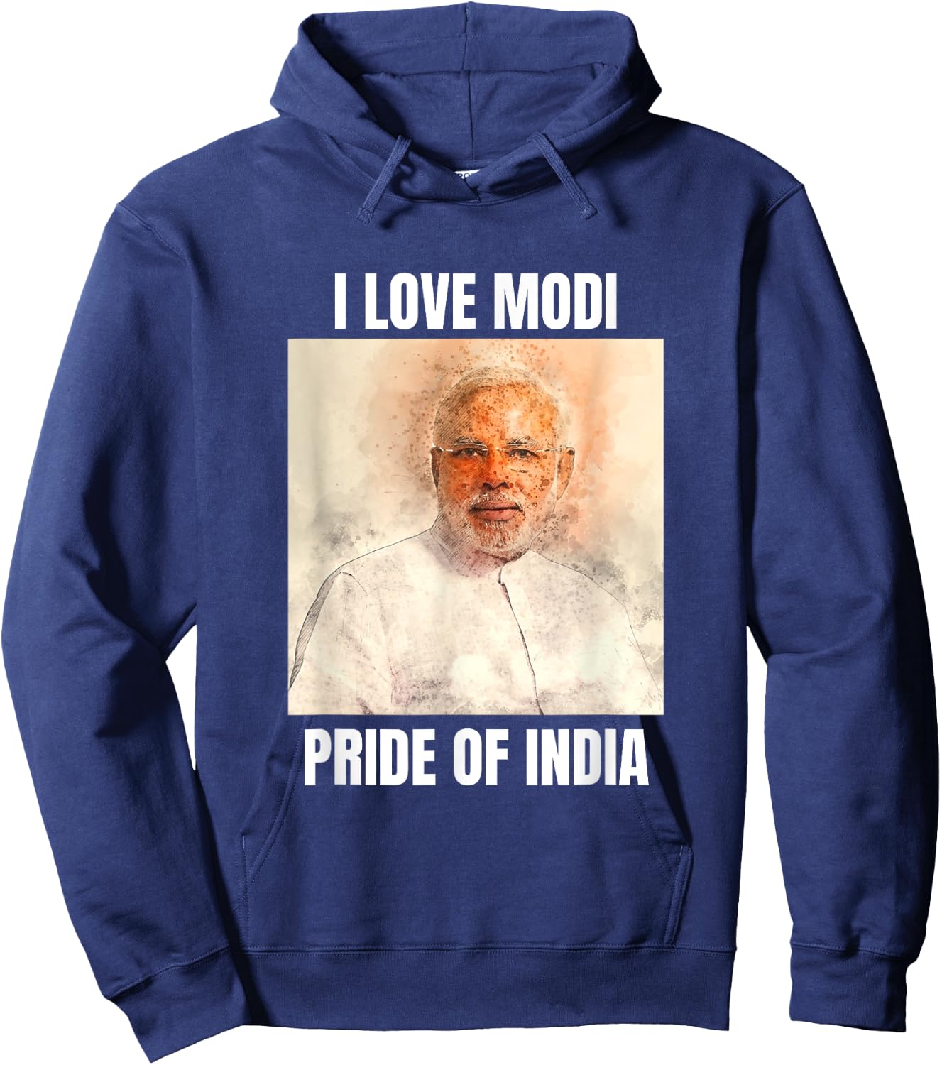 Narendra Modi - Pride of India - I Love Modi Hoodie - Hoodie | Navy
