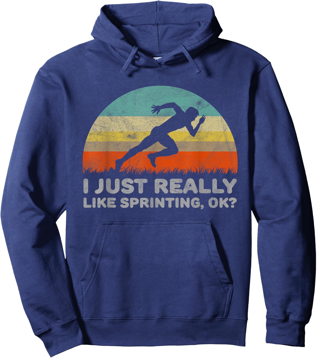 Funny I Just Really Like Sprinting OK Hoodie - Hoodie | Navy