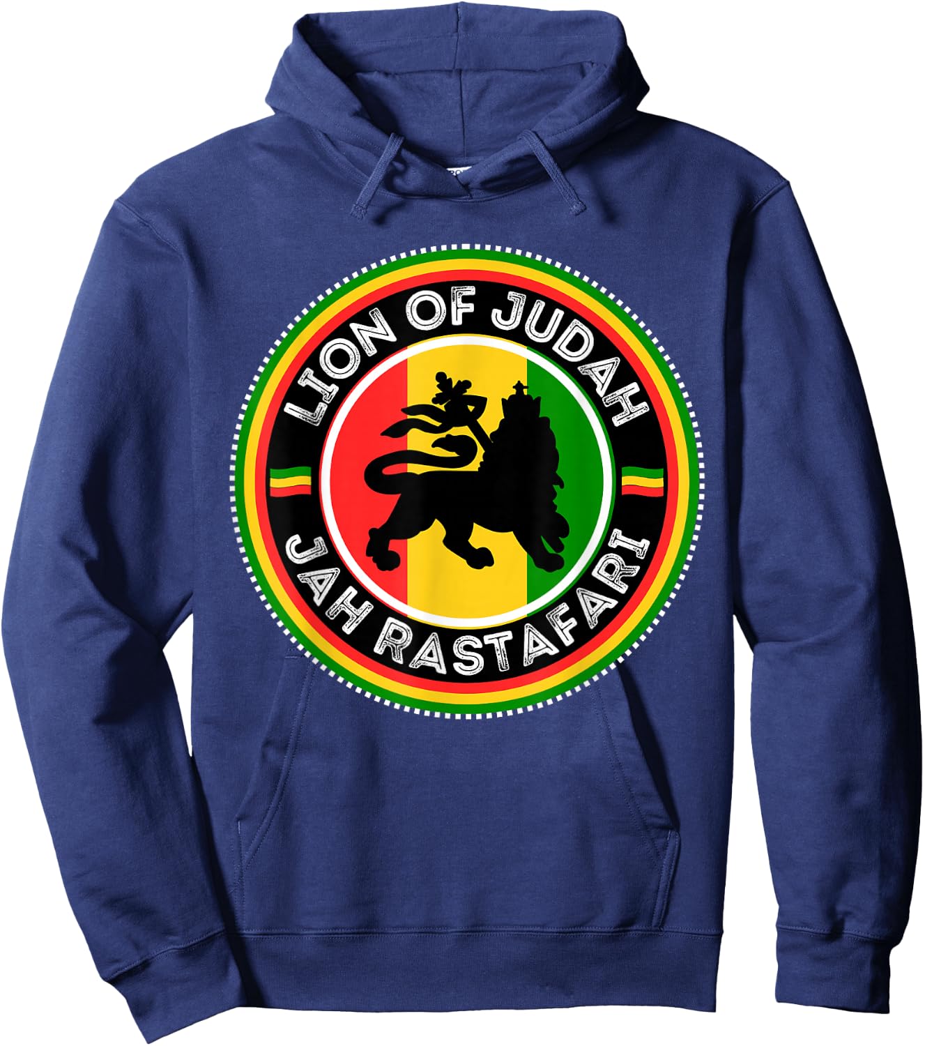 Rastafarian Lion of Judah Rastafari Reggae Hoodie - Hoodie | Navy