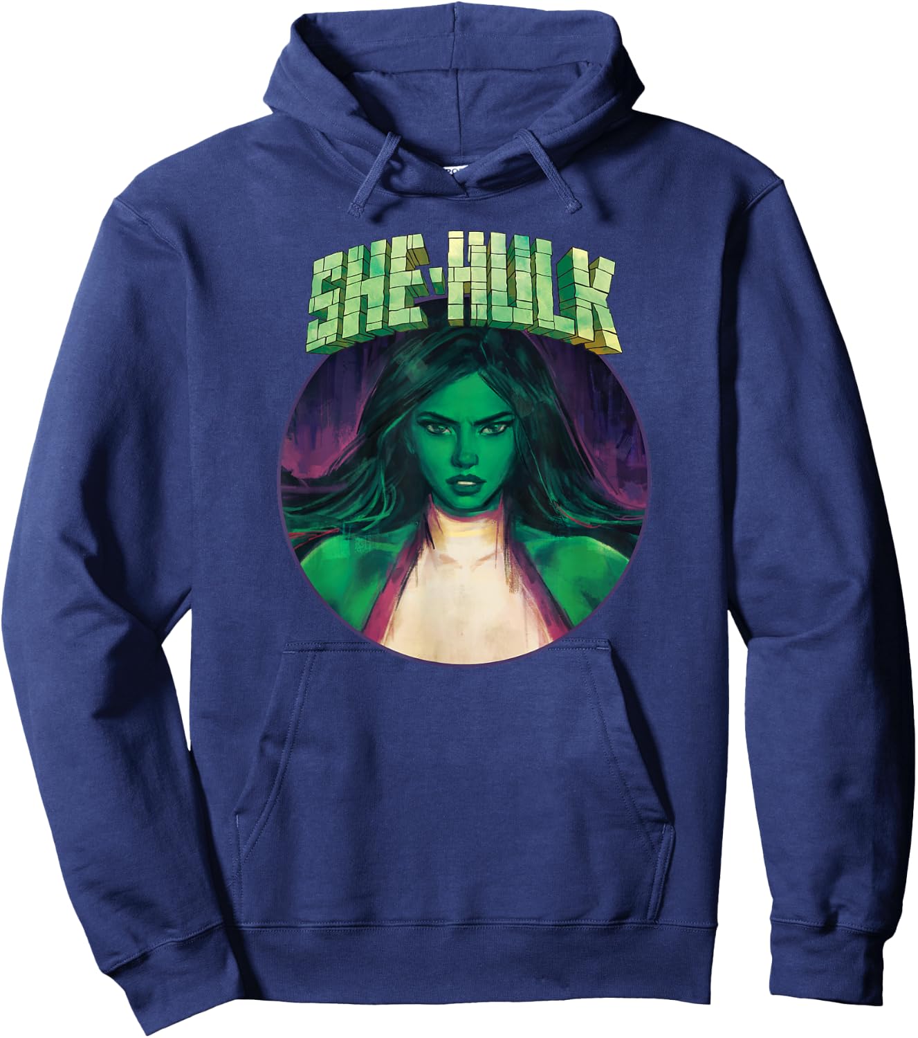 Marvel She-Hulk Powers of a Girl Portrait Hoodie - Hoodie | Navy