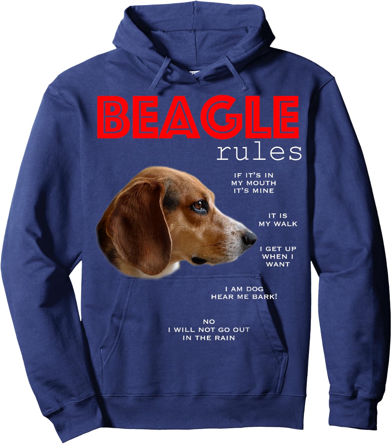 Funny rules for the owner of a Beagle Hoodie - Hoodie | Navy