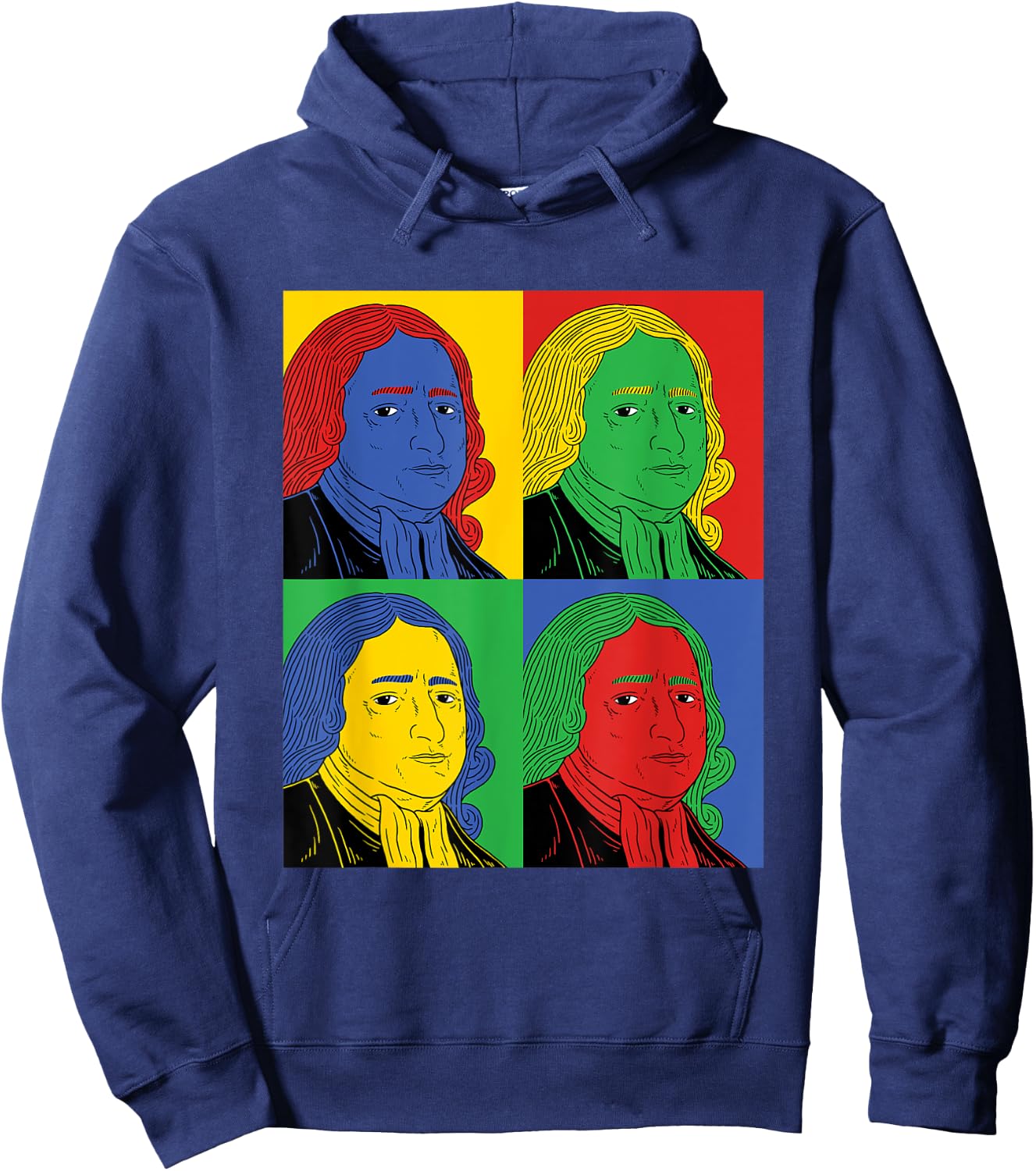 John Wesley Pop Art - Retro History Hoodie - Hoodie | Navy