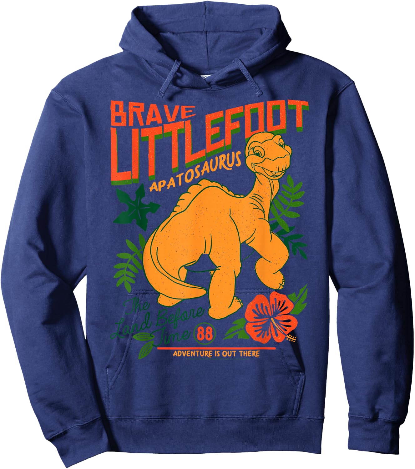 Land Before Time Brave Littlefoot Adventure is Out There Small Hoodie - Hoodie | Navy