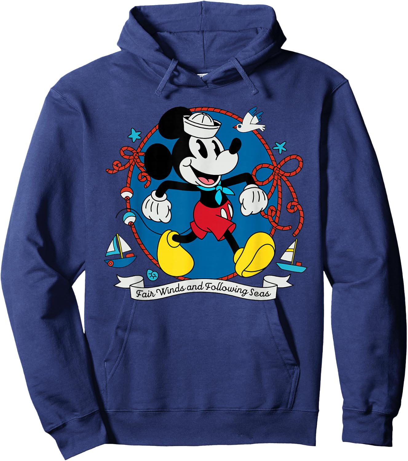 Disney Cruise Sailor Mickey Mouse Fair Winds Vacation at Sea Hoodie - Hoodie | Navy