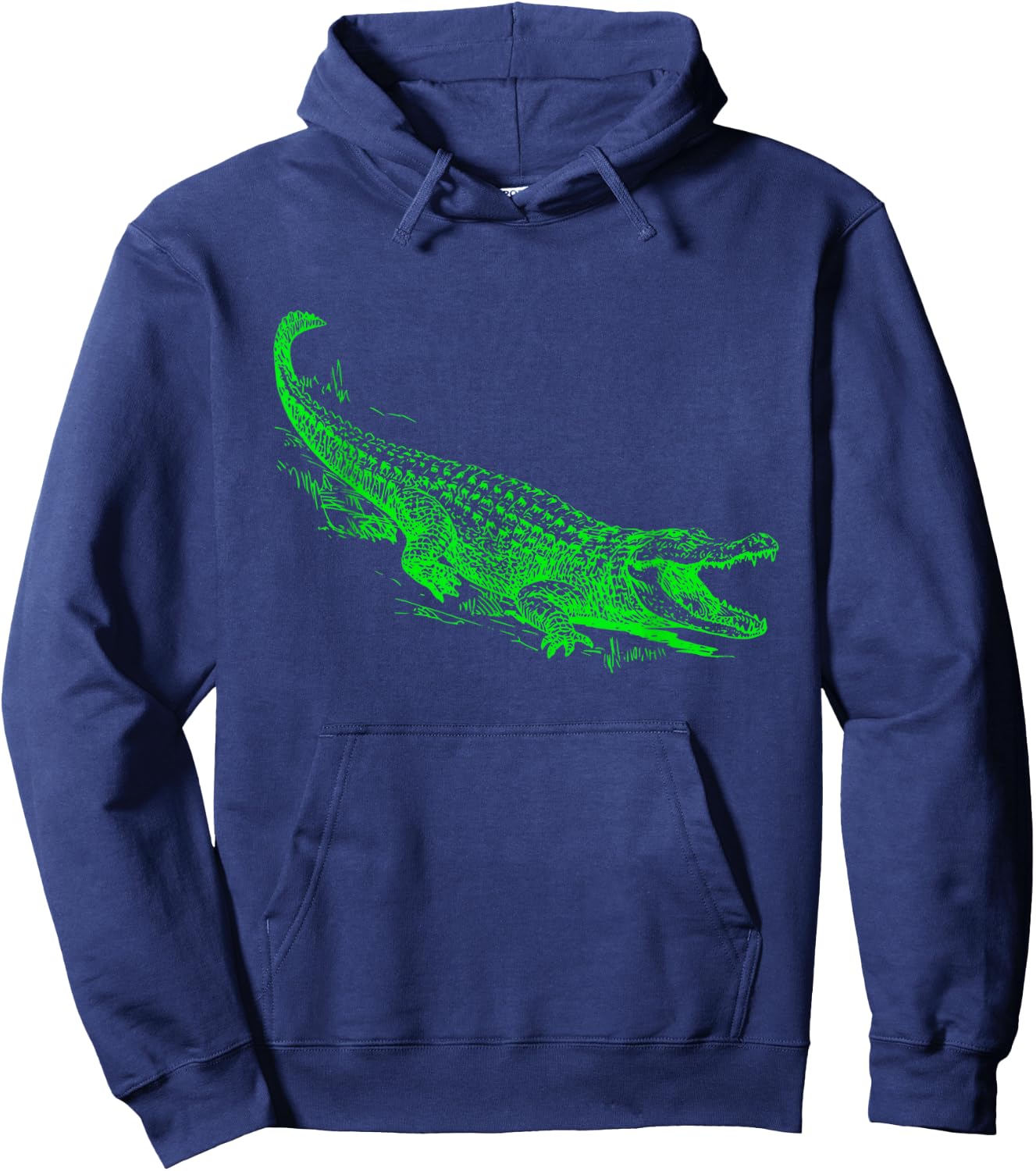 Fun Alligator Illustrative Graphic and boys Gator Hoodie - Hoodie | Navy