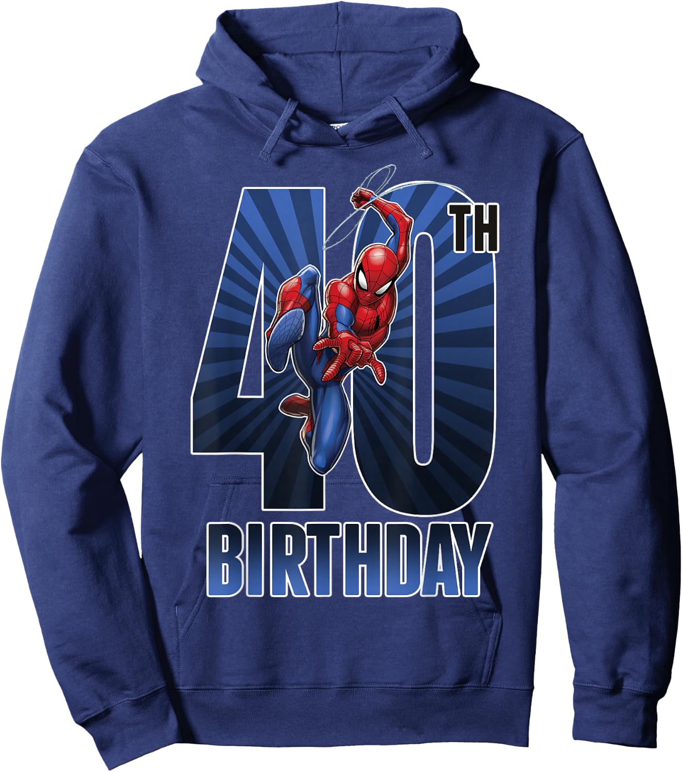 Marvel Spider-Man Swinging 40th Birthday Graphic Hoodie - Hoodie | Navy