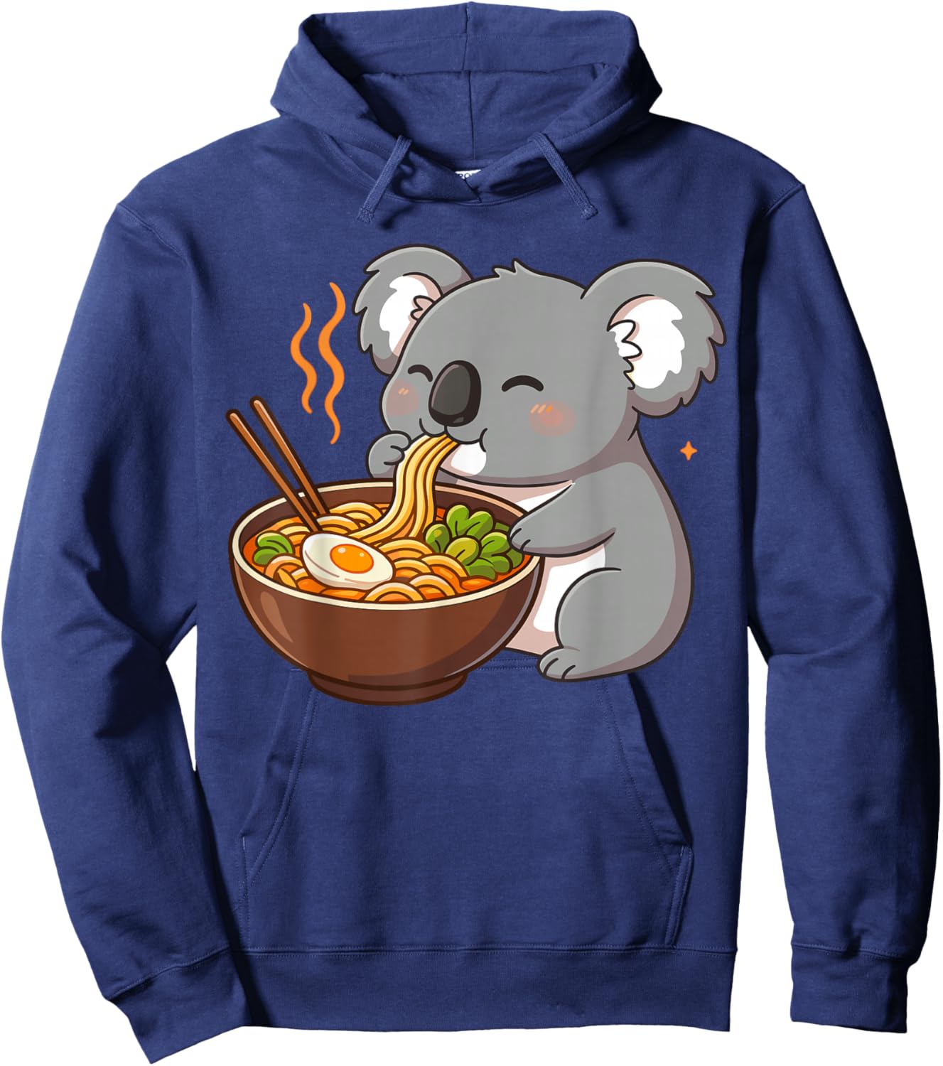 Koala Eating Ramen Noodles Hoodie - Hoodie | Navy