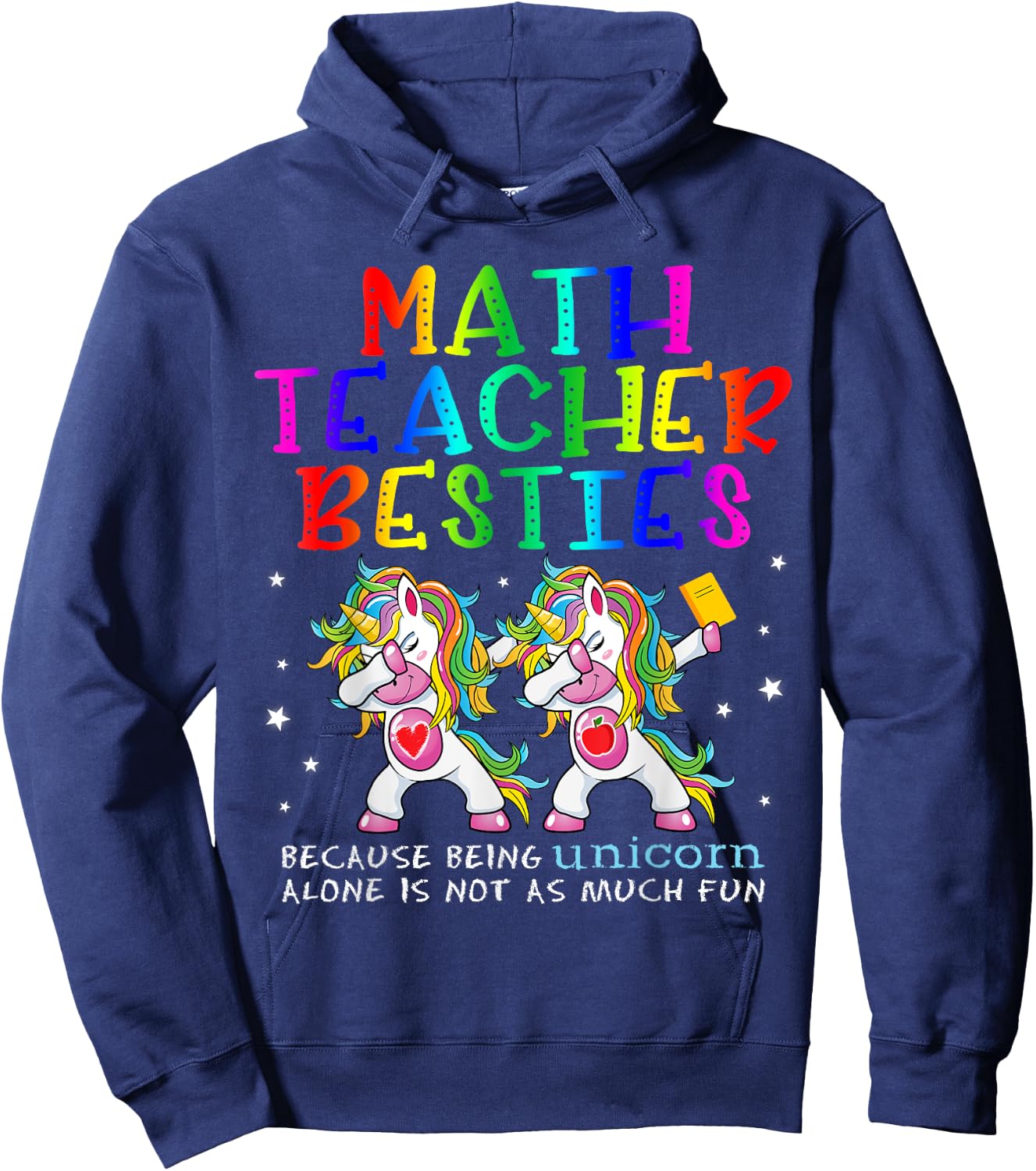 Math Teacher Besties Teacher's Day Best Friend Women Hoodie - Hoodie | Navy