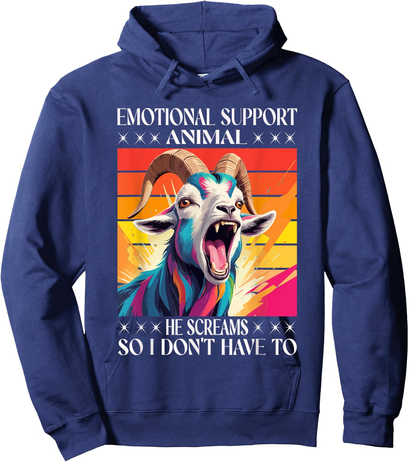Goat Emotional Support Animal Goat Owner Raiser Hoodie - Hoodie | Navy