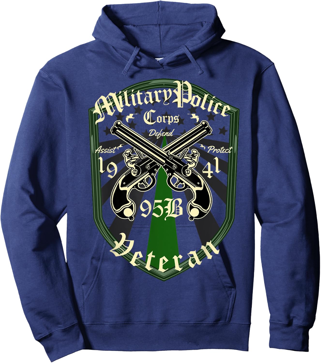 Military Police 95 Bravo Veteran Hoodie - Hoodie | Navy