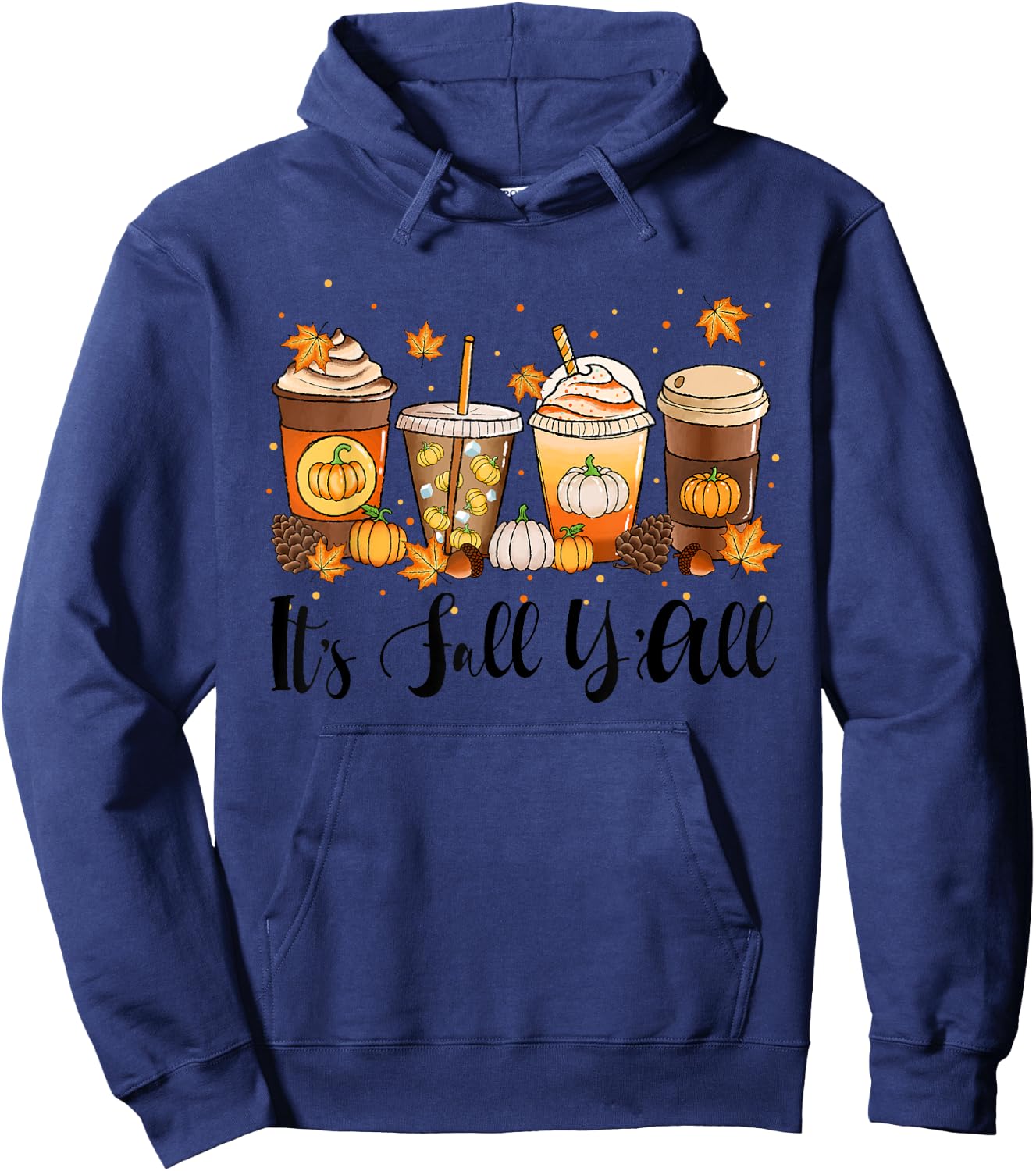 Its Fall Yall Shirt Happy Fall Yall Shirt Women Men Kids Hoodie - Hoodie | Navy
