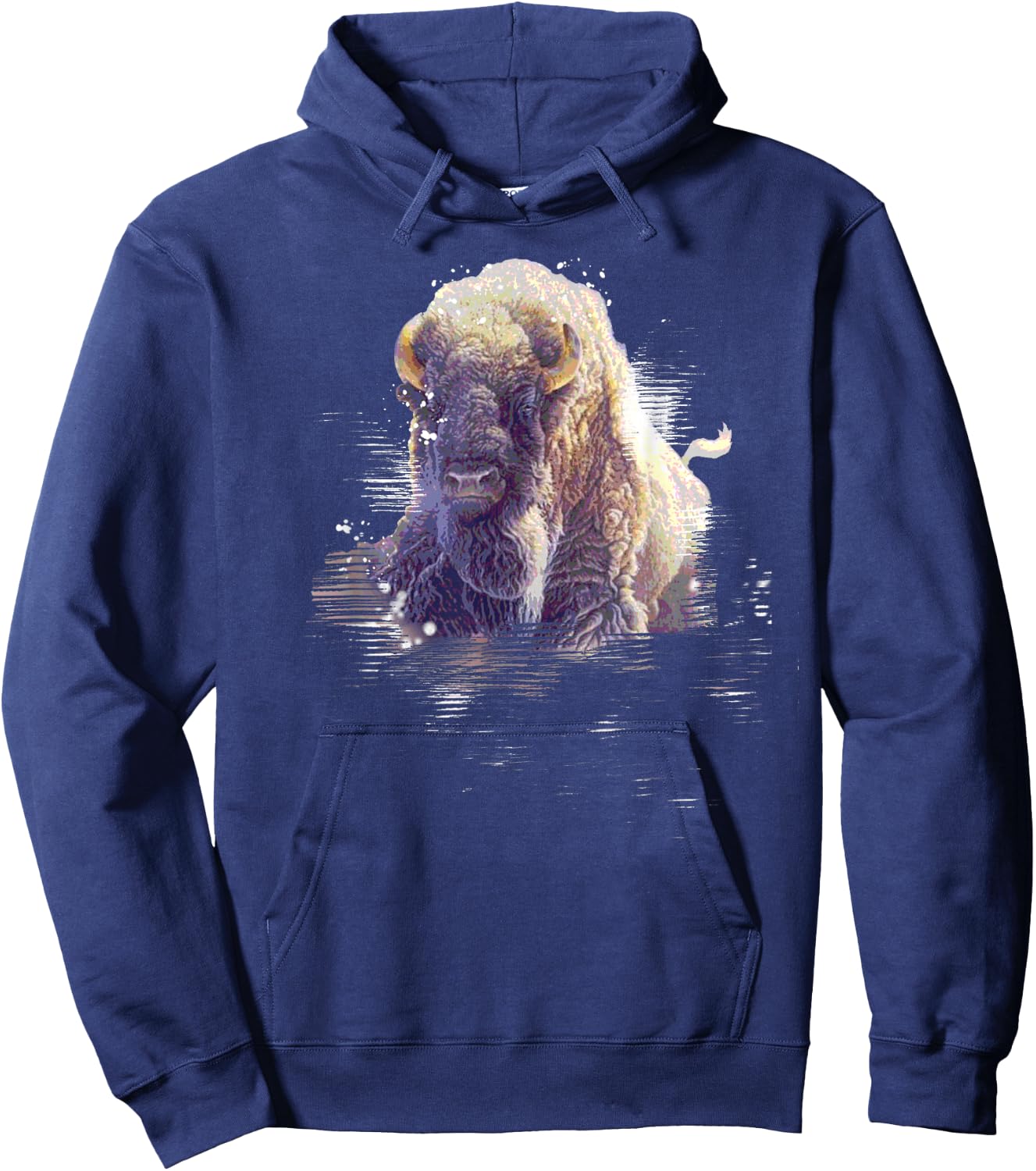 Great Native American White Buffalo Sacred Spirit Animal Hoodie - Hoodie | Navy