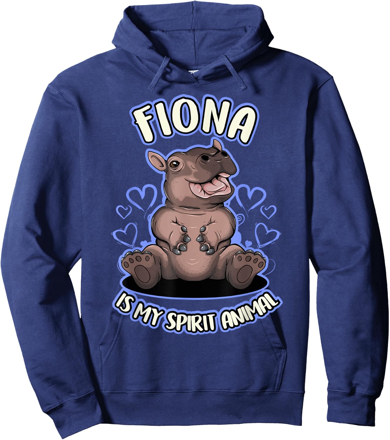 Fiona The Hippo Spirit Animal Shirt #TeamFiona Baby Hippo Hoodie - Hoodie | Navy