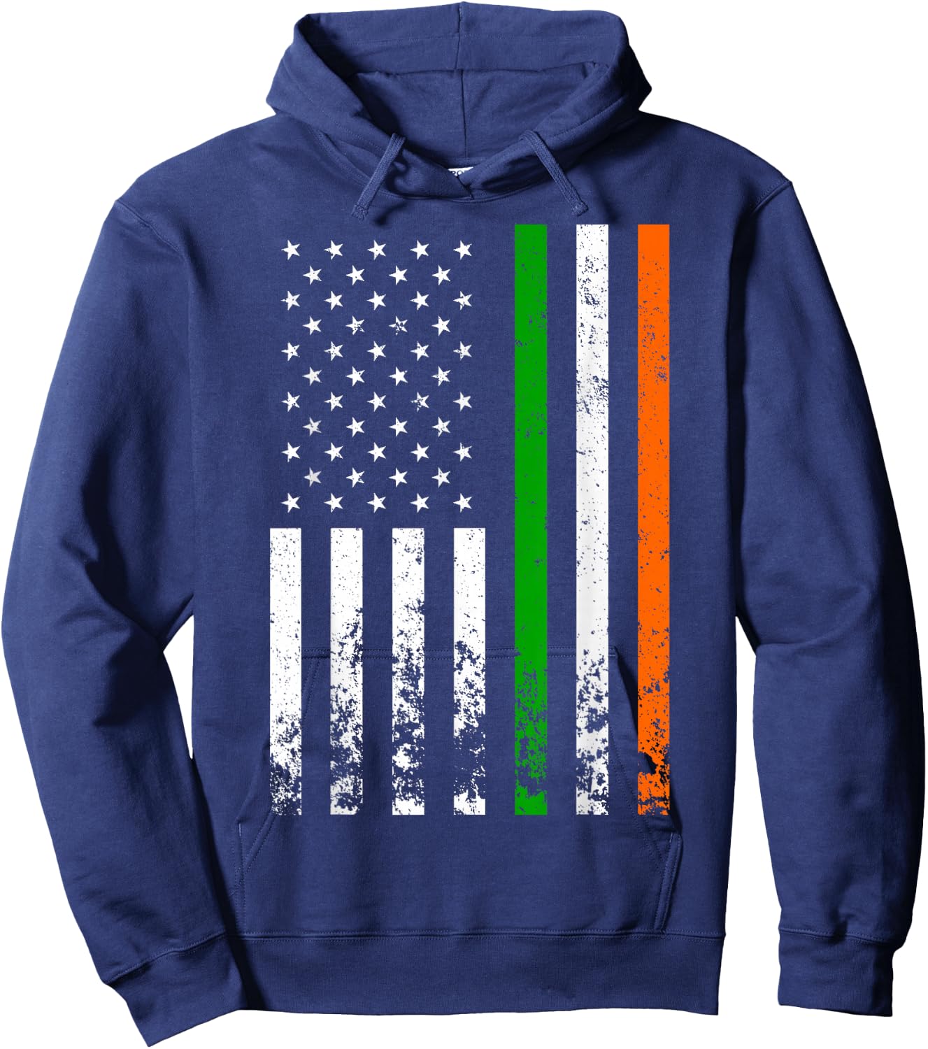 Irish American Flag Ireland Flag ST Patrick's Day Gift Lucky Small Hoodie - Hoodie | Navy