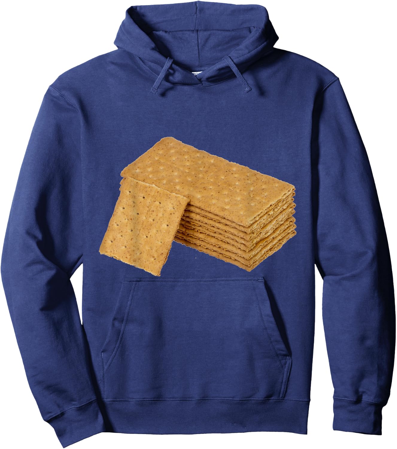 Smores Ingredients and Camping Essentials Graham Cracker Hoodie - Hoodie | Navy