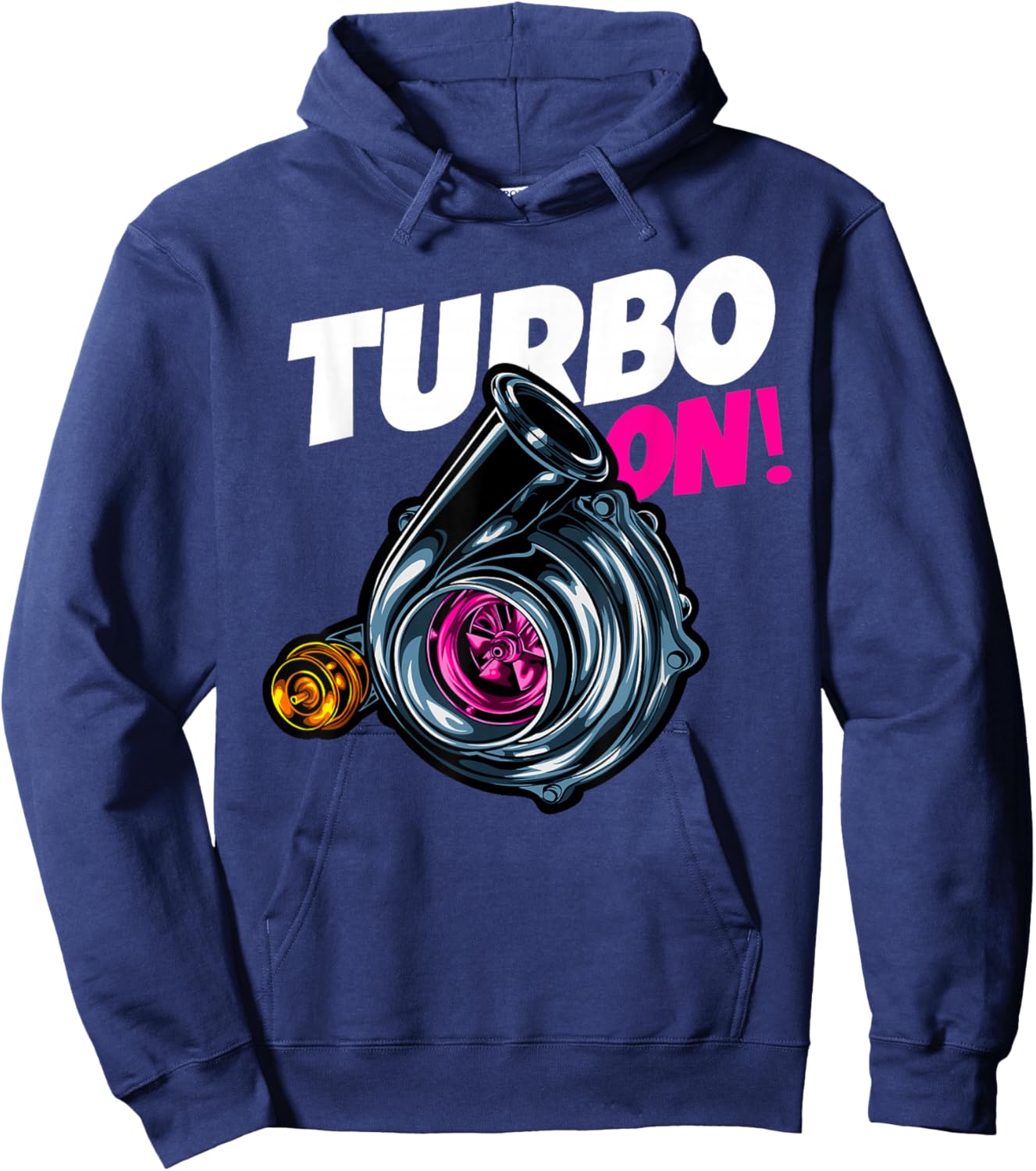 Turbo On Car Enthusiasts Retro Vintage Y2K Streetwear Racing Hoodie - Hoodie | Navy