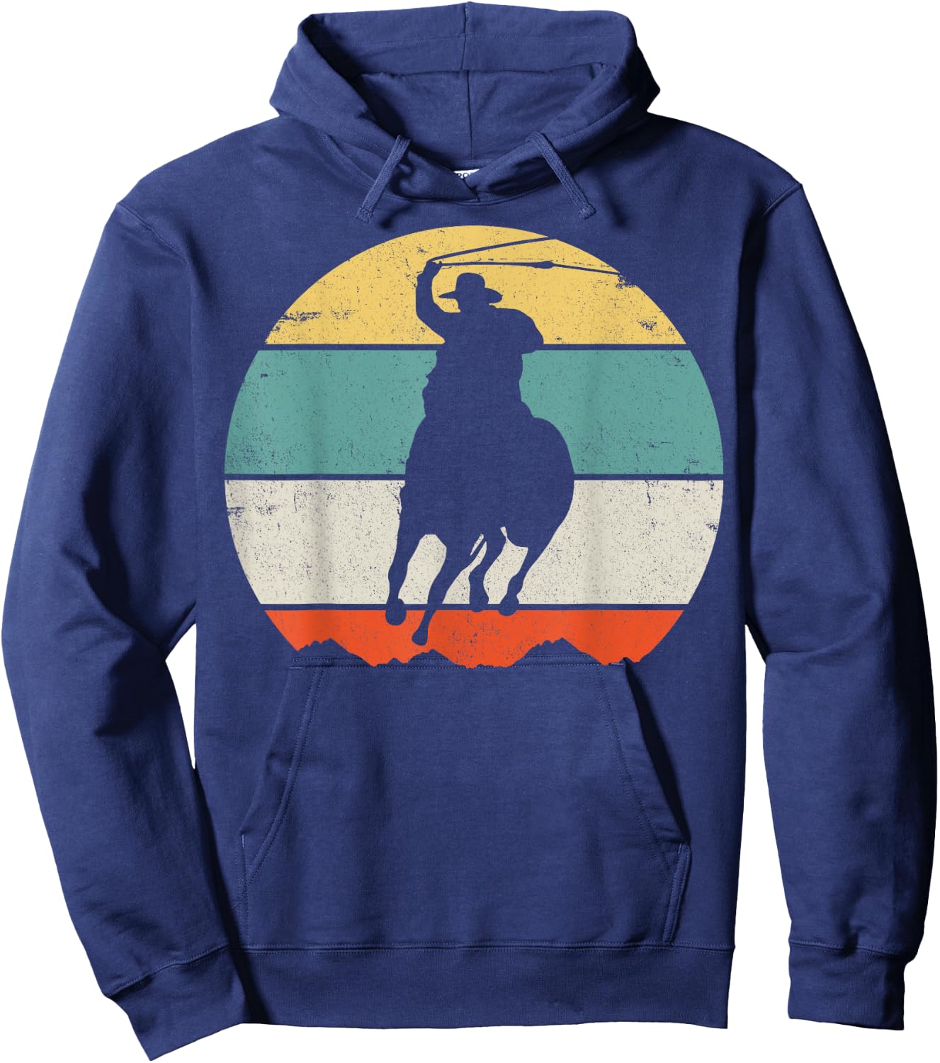 Horse Roping Cowboy Hoodie - Hoodie | Navy