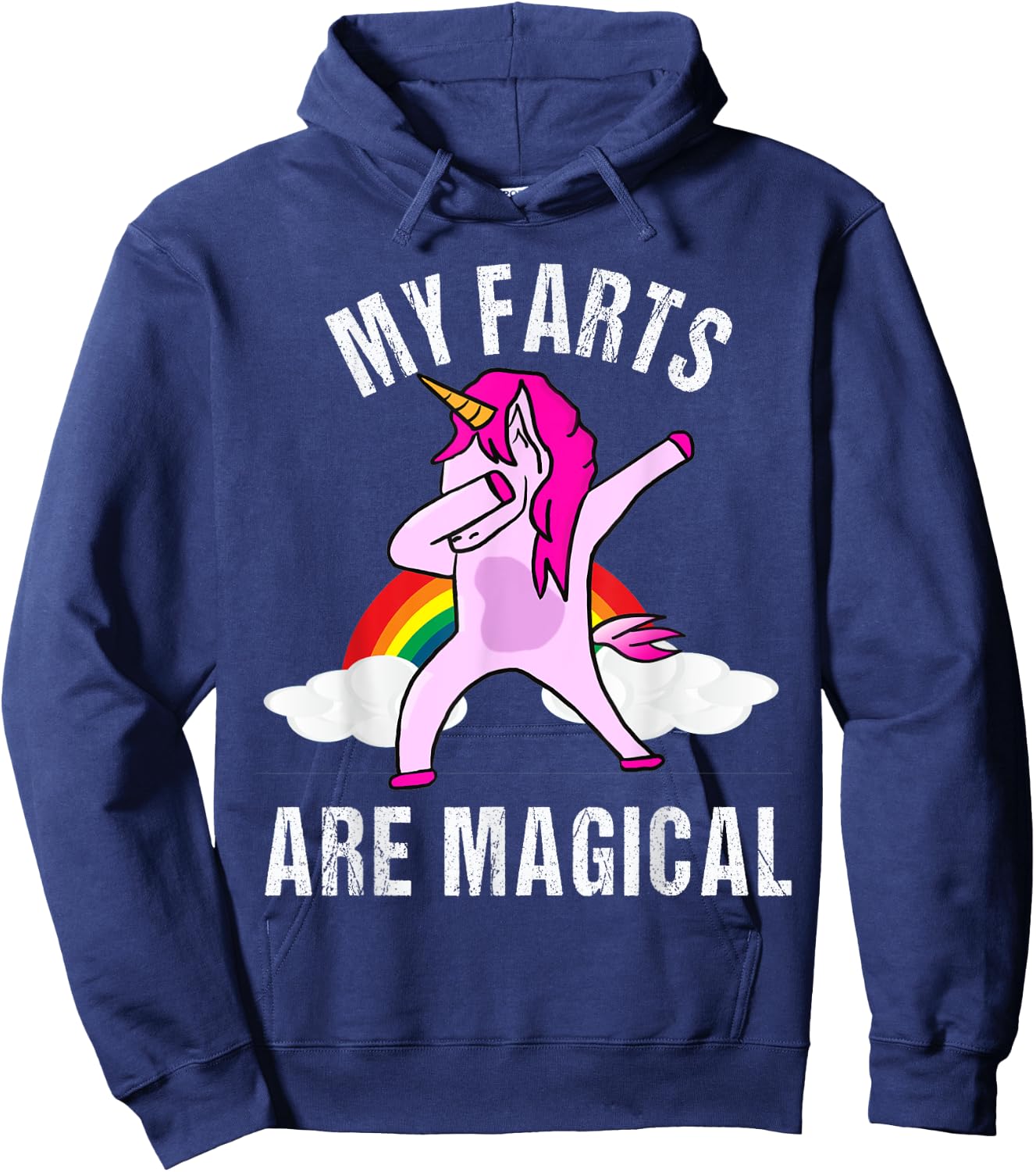 My Farts Are Magical Funny Unicorn Gag Gift Hoodie - Hoodie | Navy