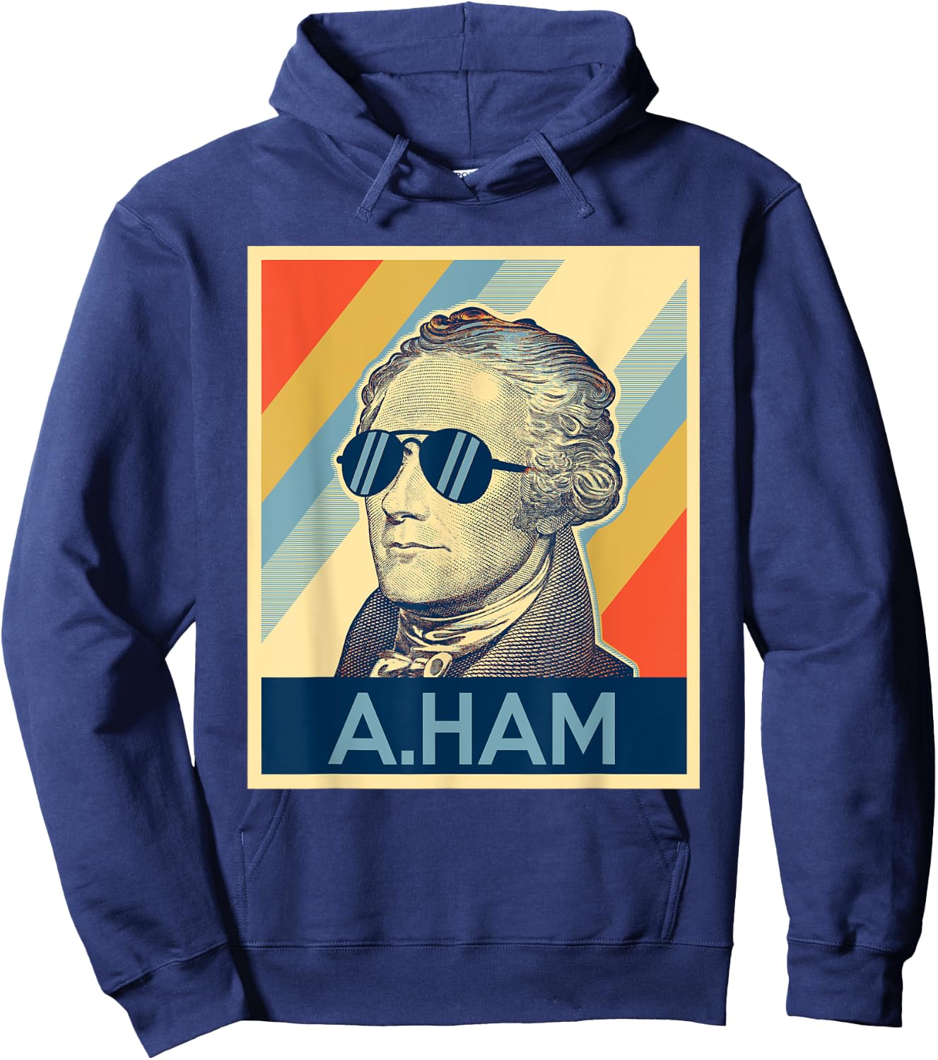 Hamilton wearing sunglasses Hoodie - Hoodie | Navy
