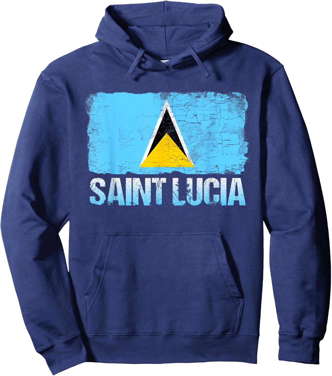 Saint Lucia Flag -Saint Lucian Flag Gift Hoodie - Hoodie | Navy