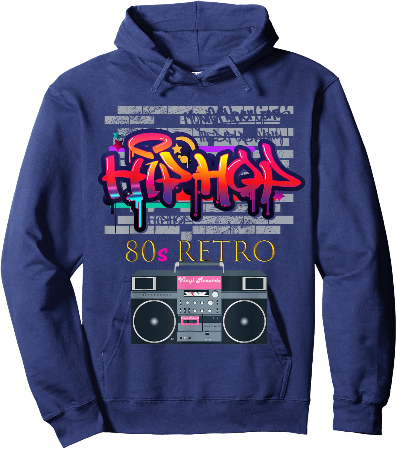 Women CUTE: Hip Hop 80s Costume Shirt Party Outfit Gift Hoodie - Hoodie | Navy