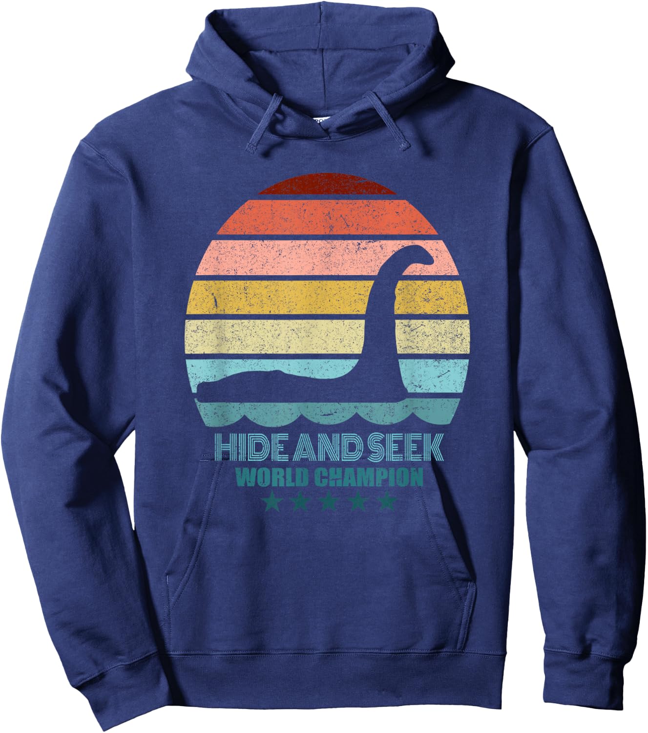 Nessie Hide And Seek Shirt - Lochness Monster Hoodie - Hoodie | Navy