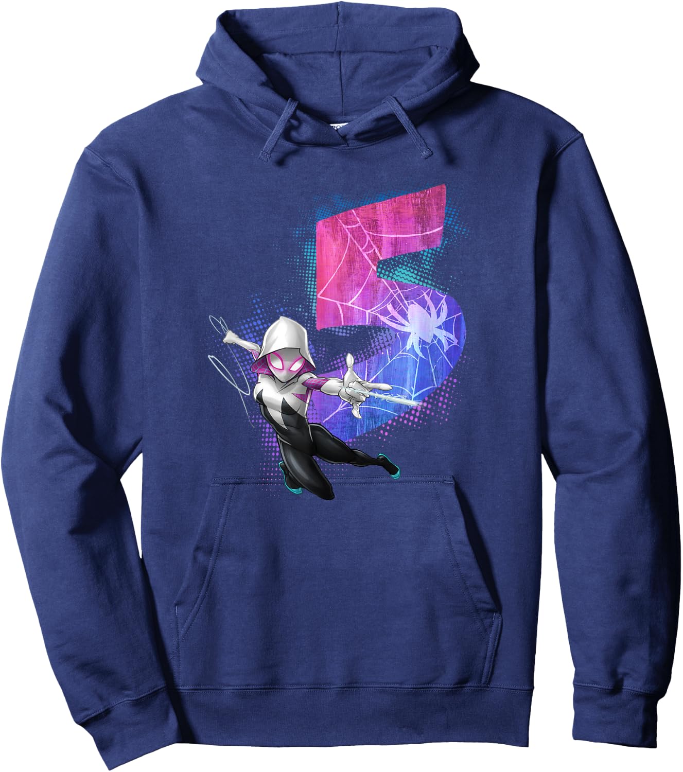 Marvel Ghost Spider Gwen Stacy 5th Birthday Graphic Hoodie - Hoodie | Navy