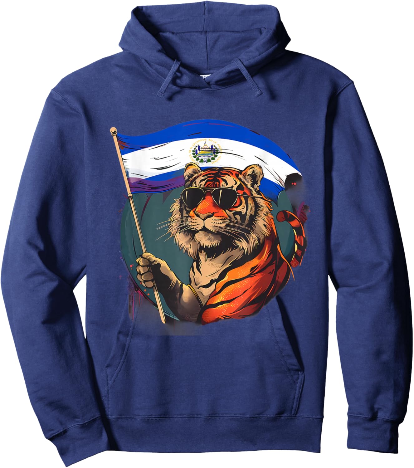 El Salvadorian Pride El Salvador Tiger El Salvadorian Roots Hoodie - Hoodie | Navy