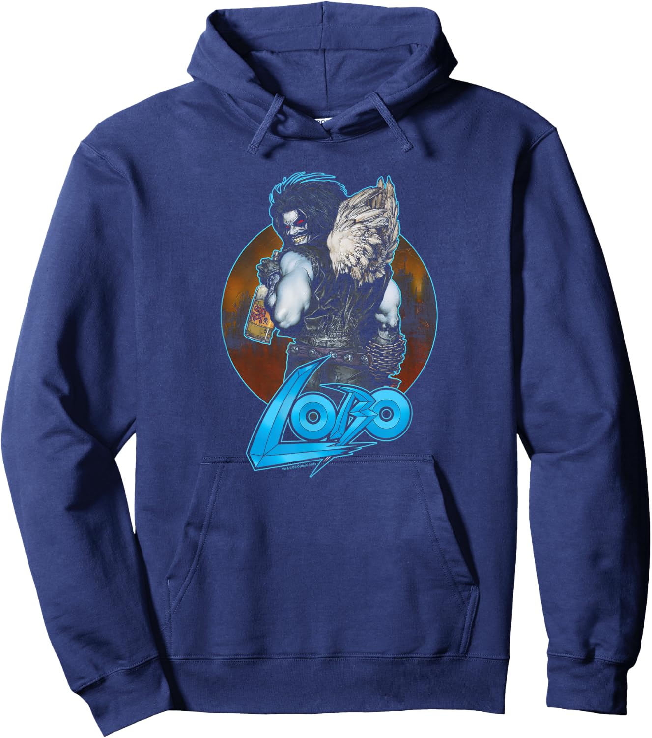 DC Comics Lobo Gut Rot -Adults Hoodie - Hoodie | Navy